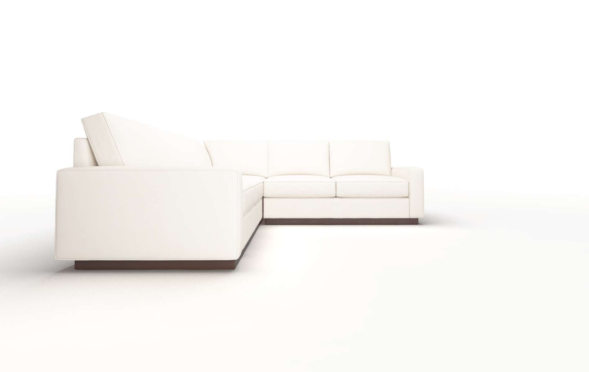 Alton Blanche Milky Sectional espresso legs 2