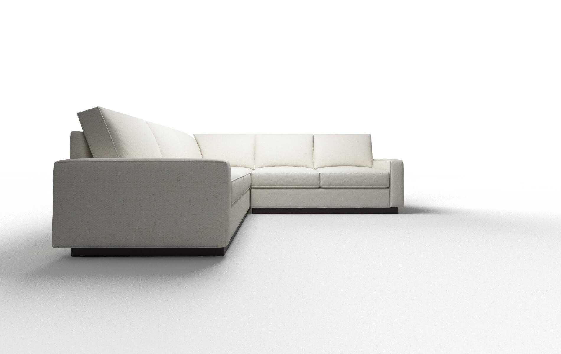 Alton Catalina Ivory Sectional espresso legs 2