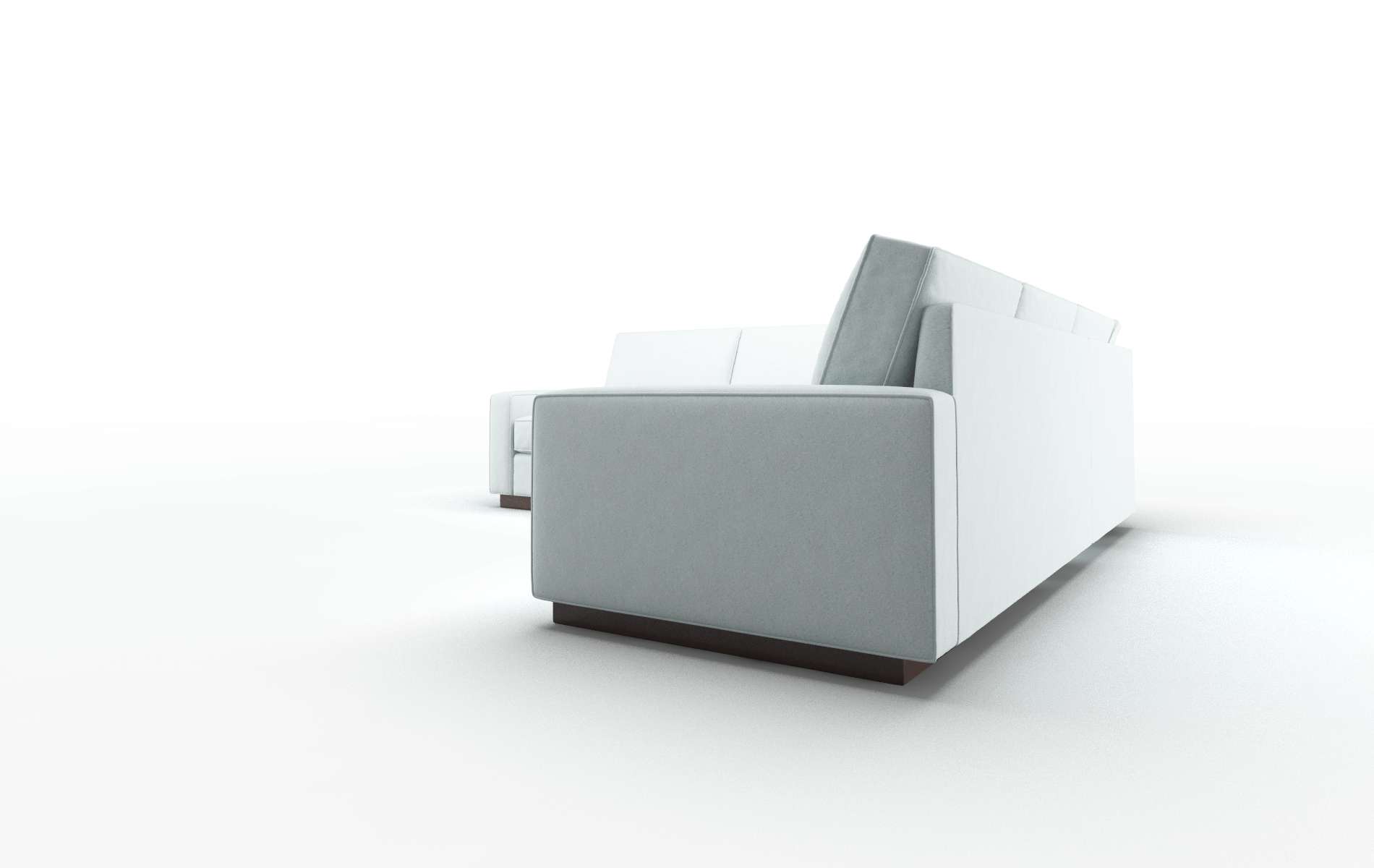 Alton Clyde Cornflower Sectional espresso legs 4