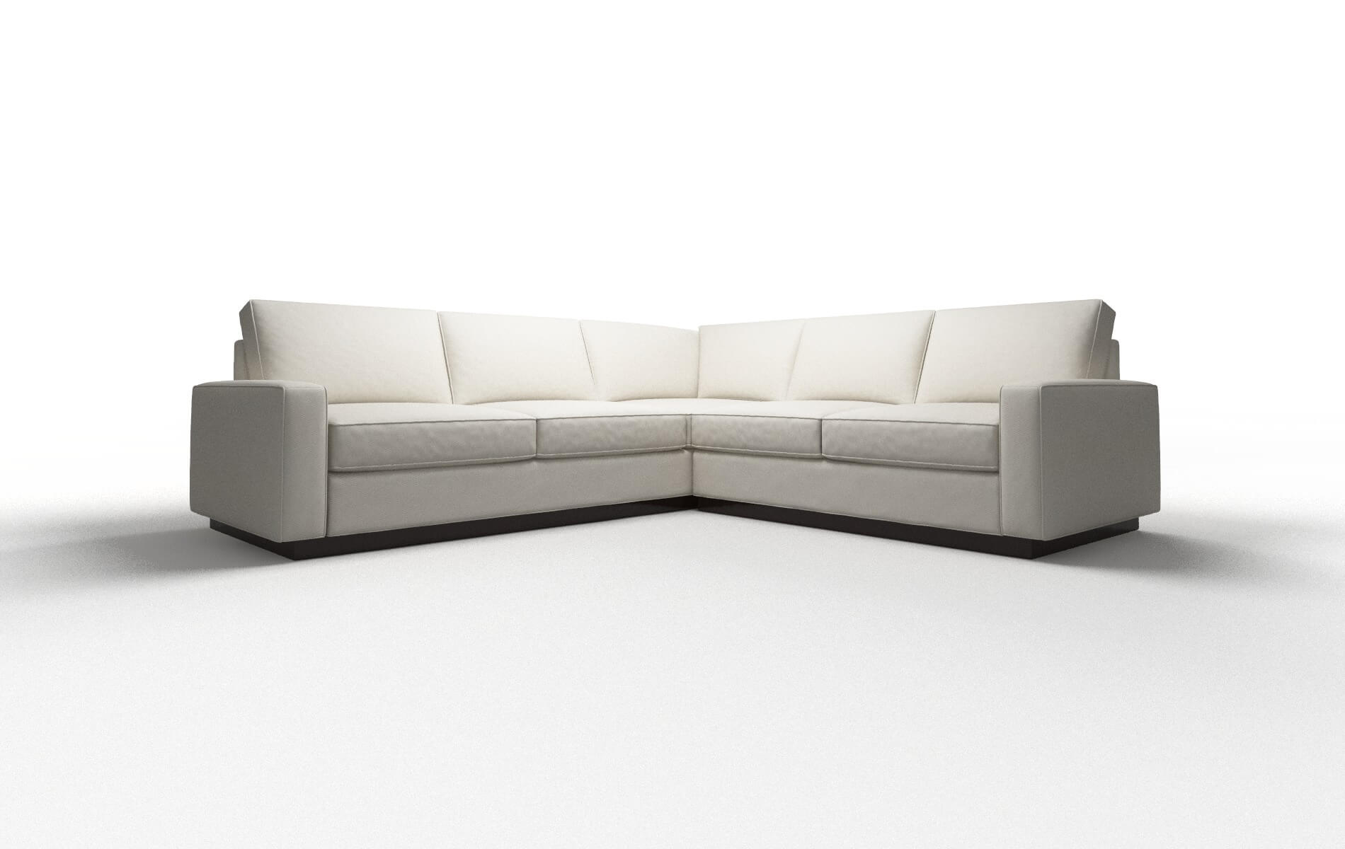 Alton Cosmo Ivory Sectional espresso legs 1