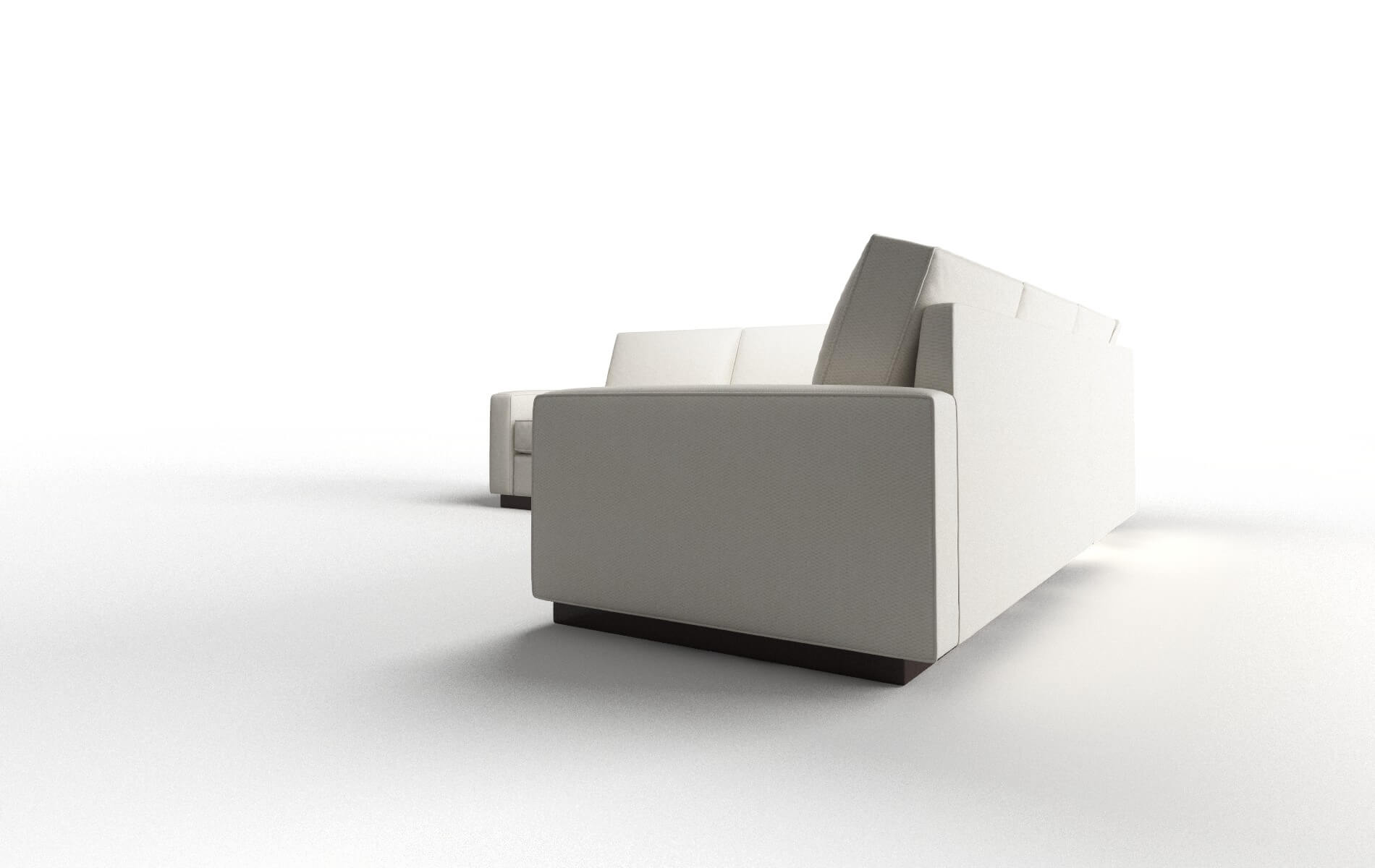 Alton Cosmo Ivory Sectional espresso legs 4