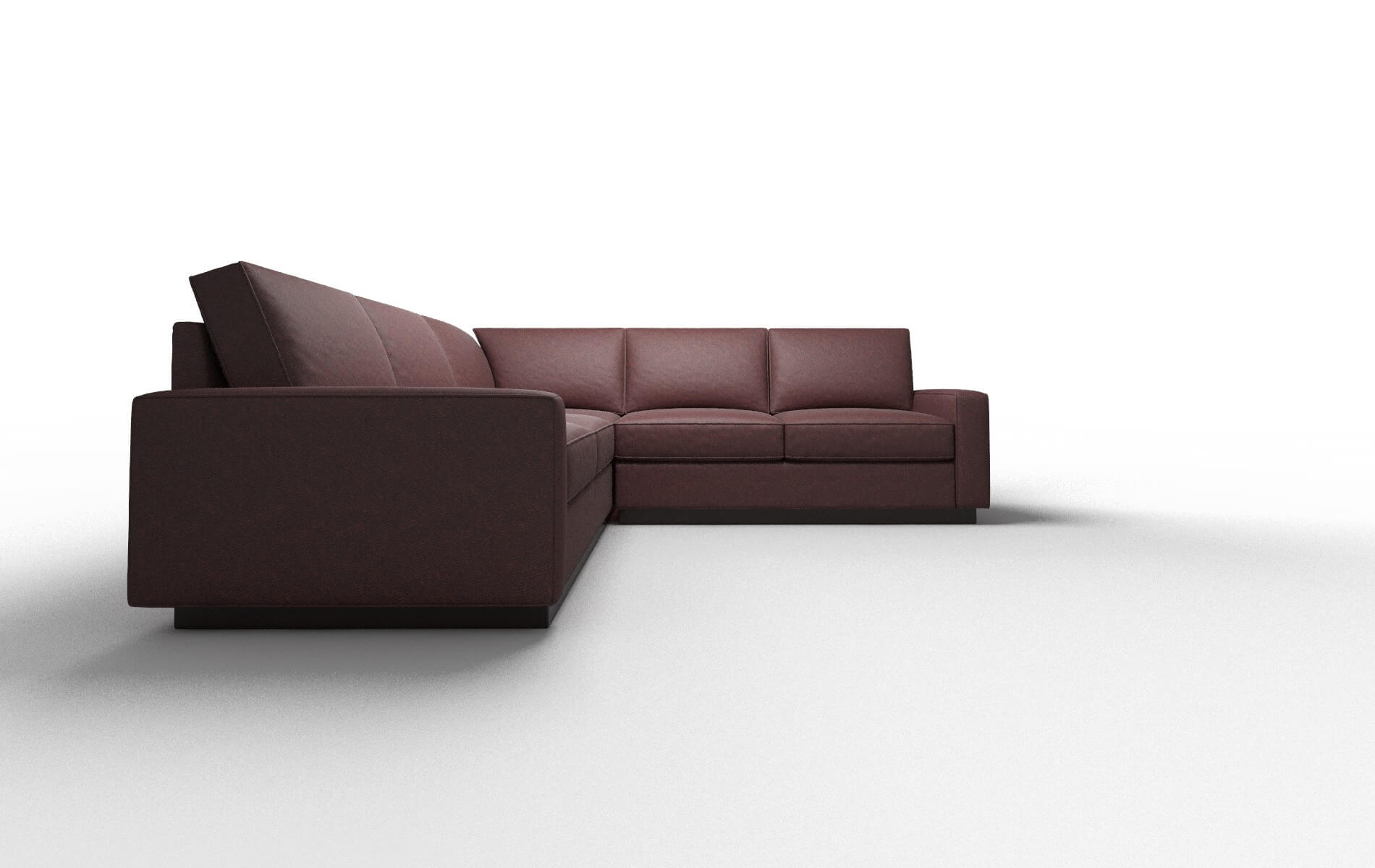 Alton Derby Berry Sectional espresso legs 2