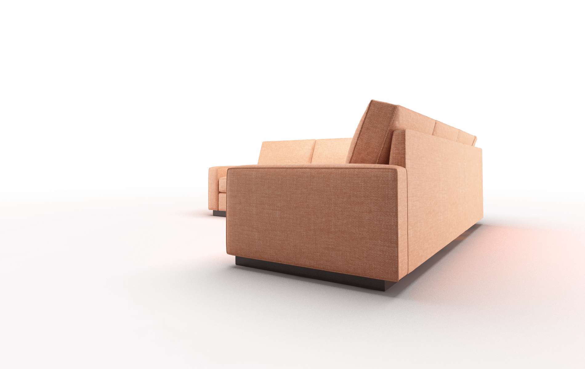 Alton Durham Tangerine Sectional espresso legs 4