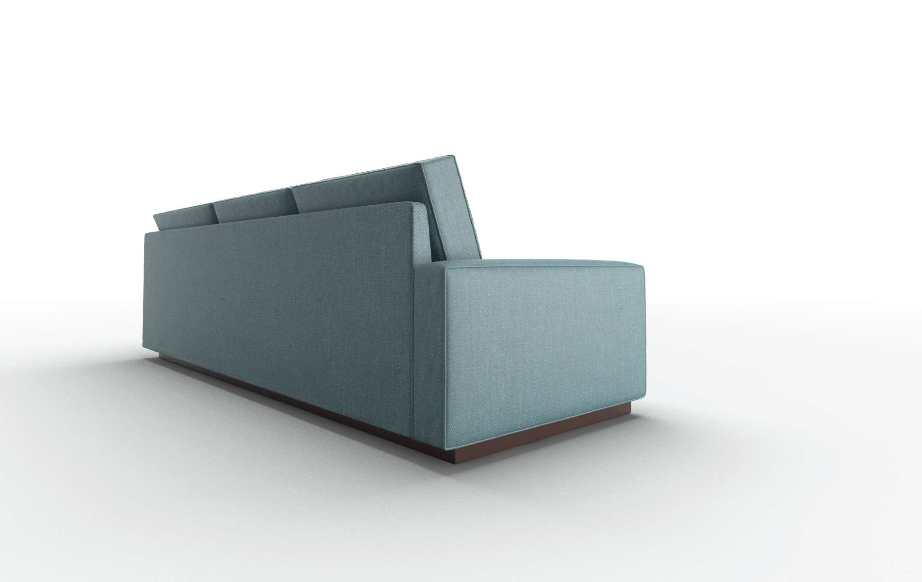 Alton Elliot Teal Sectional espresso legs 3