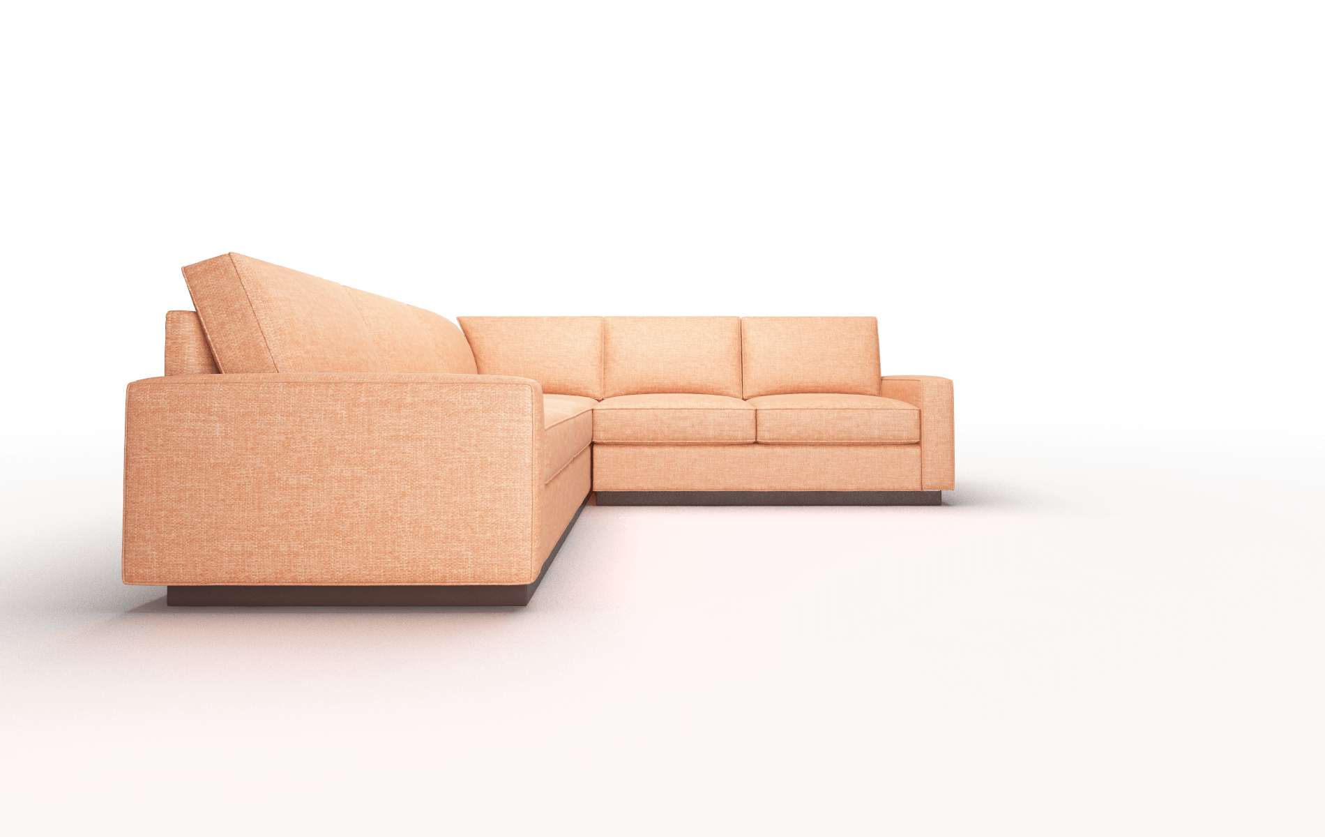 Alton Hepburn Appricot Sectional espresso legs 2