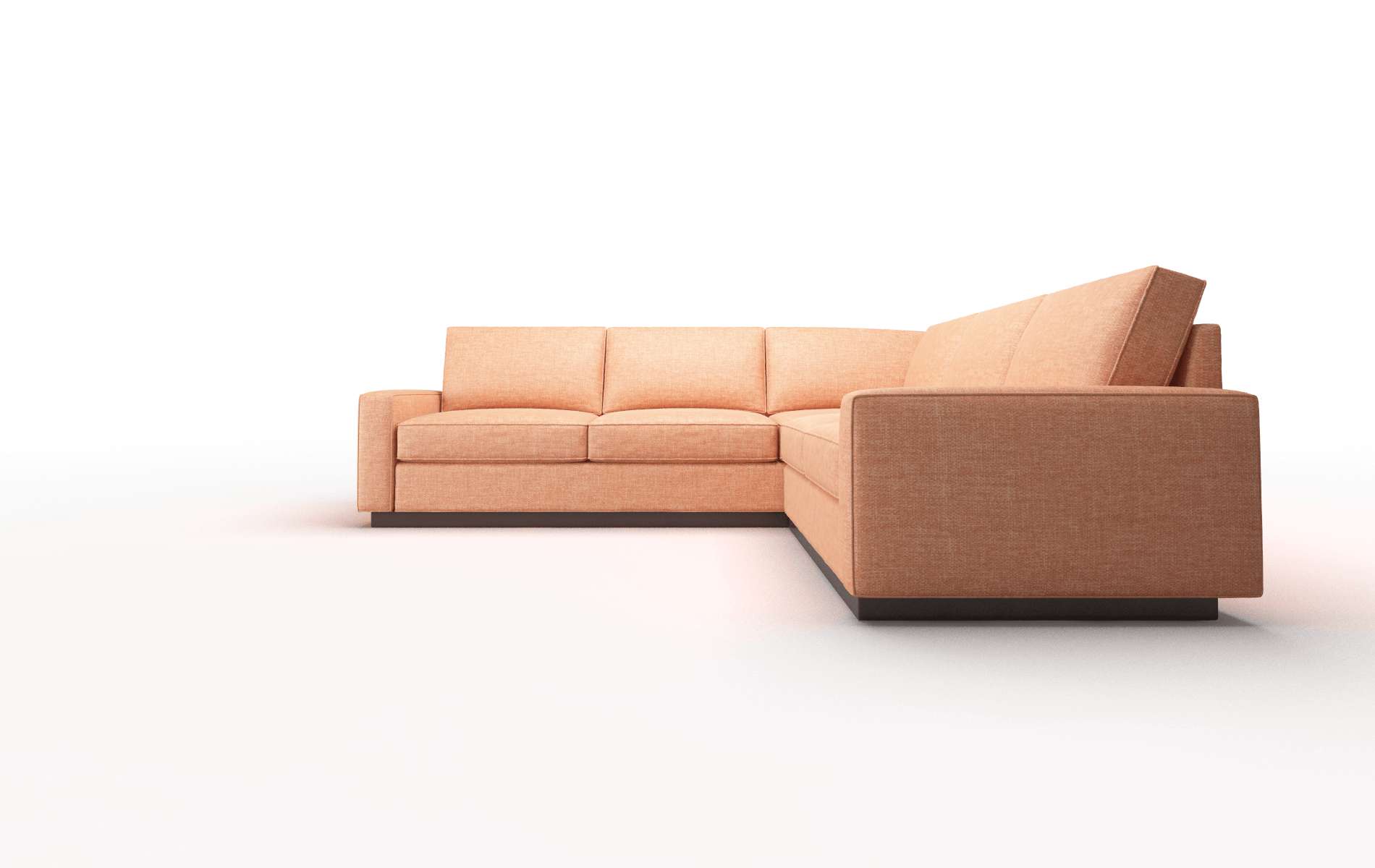 Alton Hepburn Appricot Sectional espresso legs 5