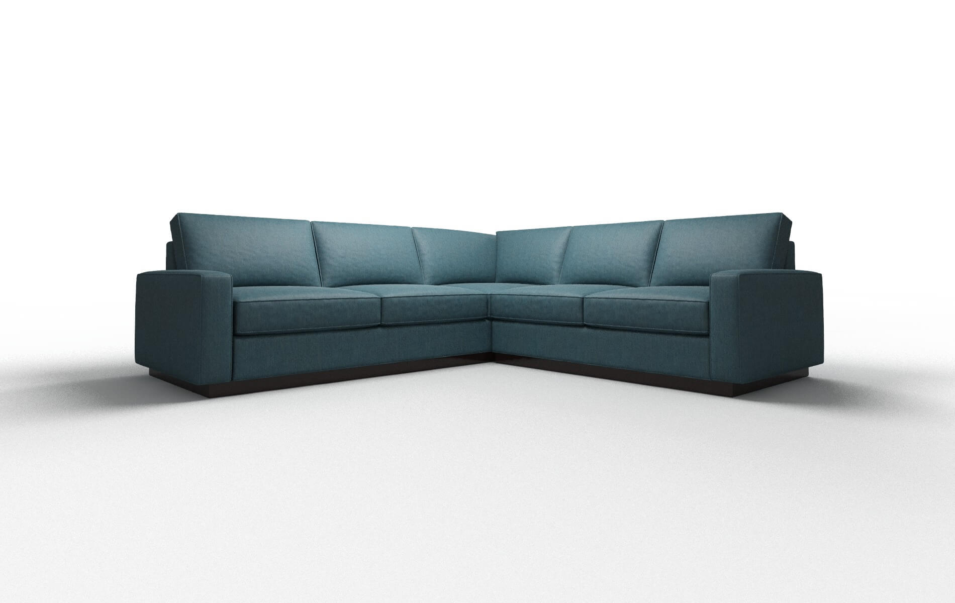 Alton Hepburn teal Sectional Espresso Legs  1