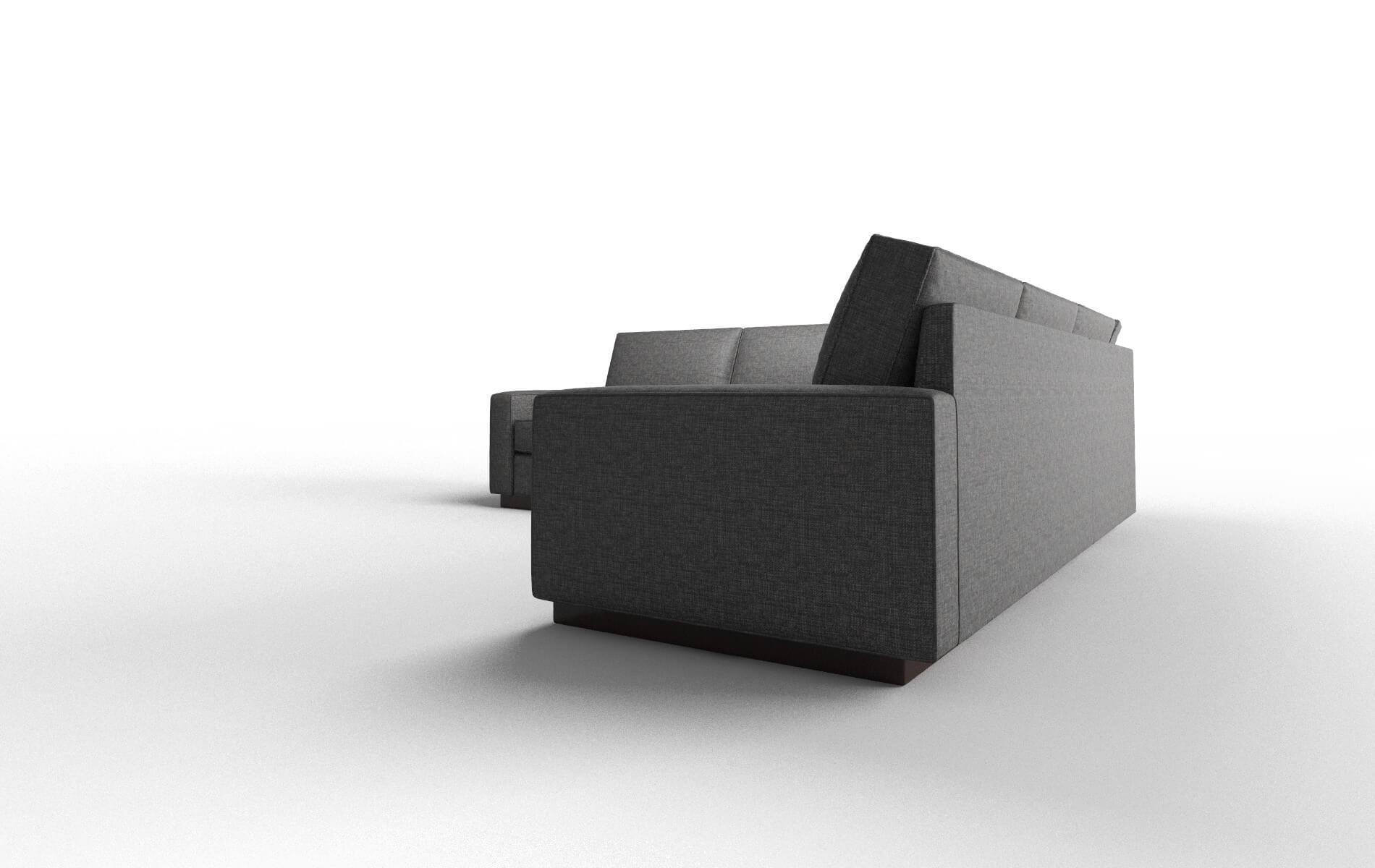 Alton Insight Charcoal Sectional espresso legs 4