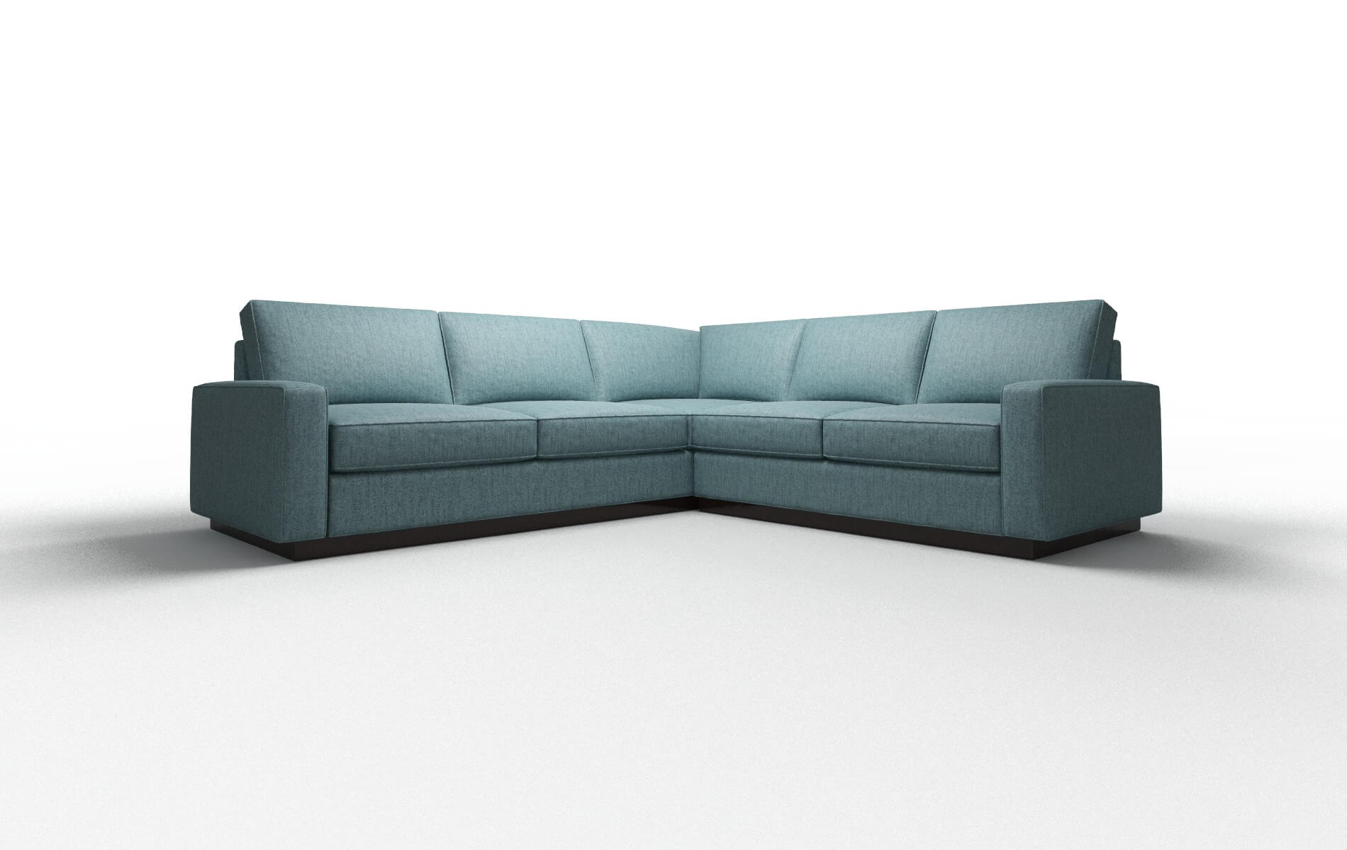 Alton Insight Peacock Sectional espresso legs