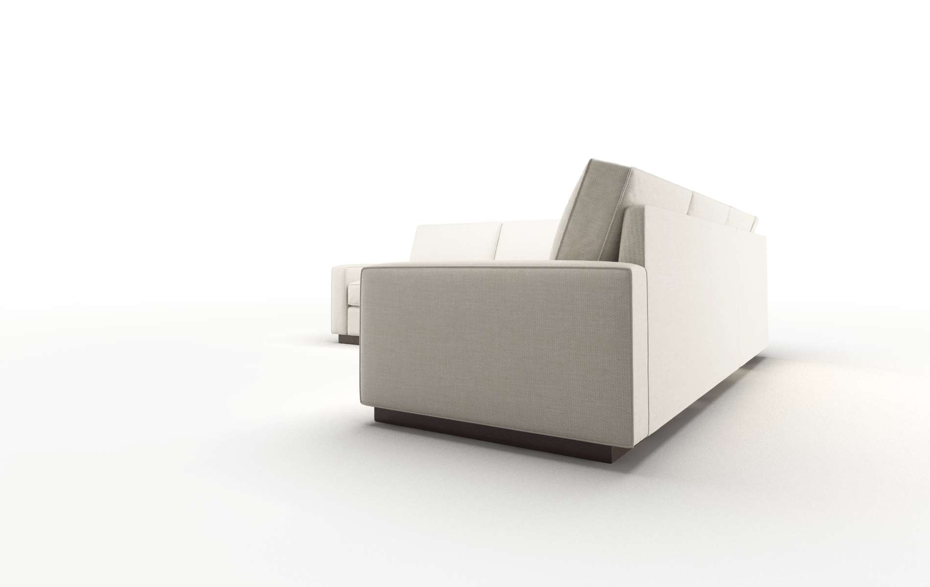 Alton Keylargo Almond Sectional espresso legs 4