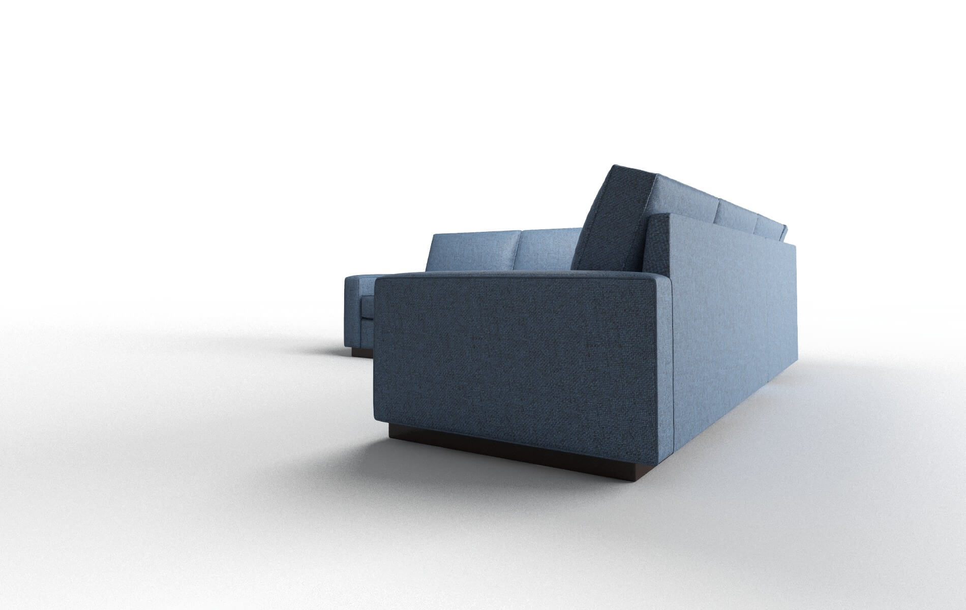 Alton Leslie Indigo Sectional espresso legs 4