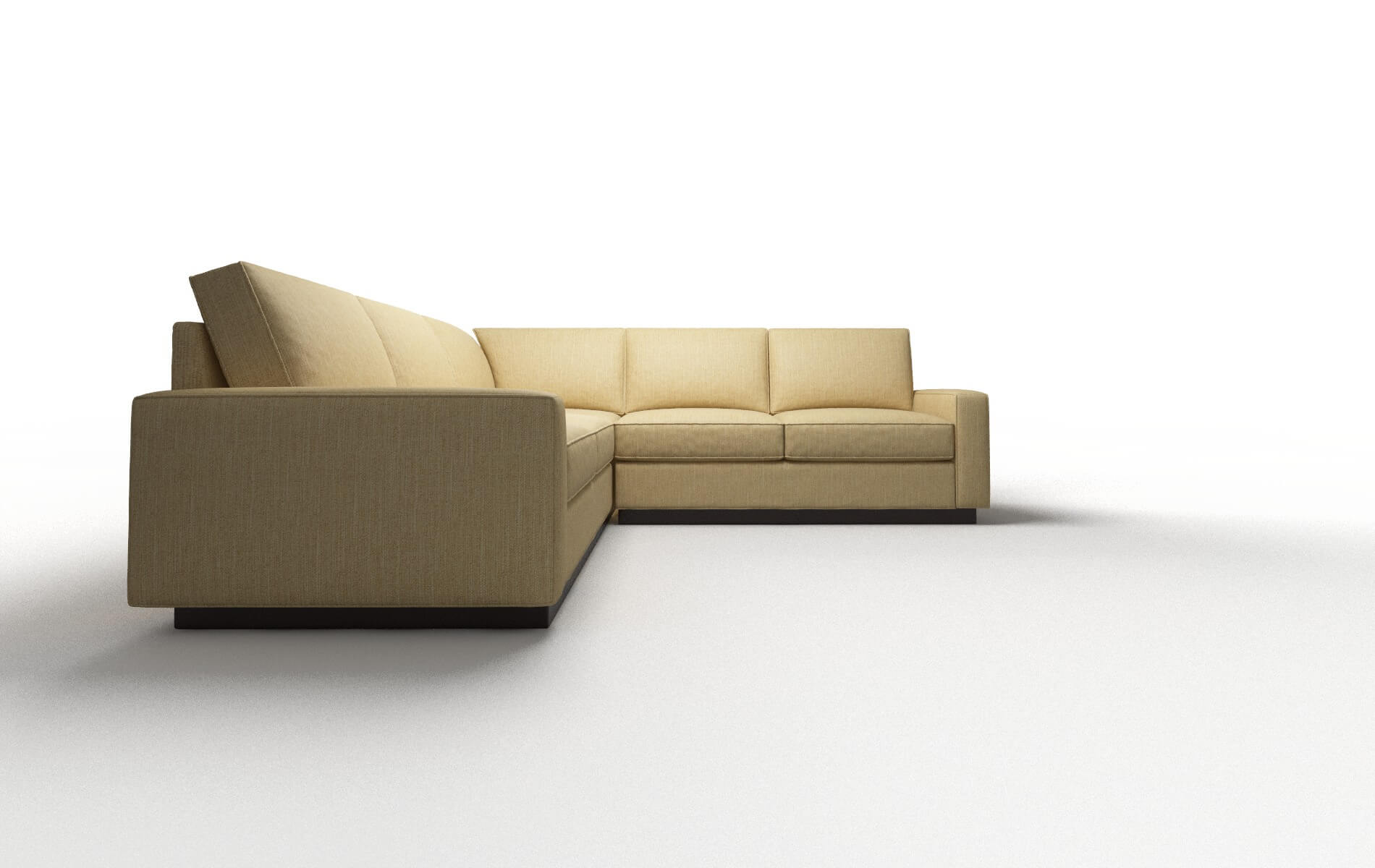 Alton Malibu Maize Sectional espresso legs 2