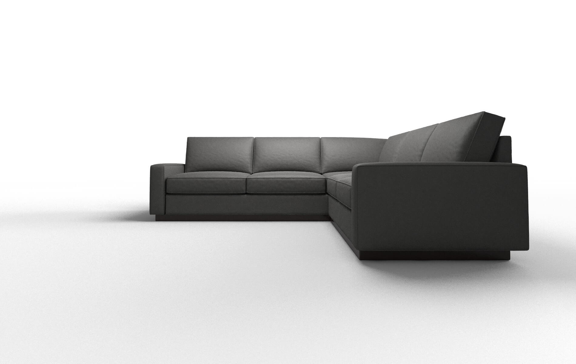 Alton Oakley Charcoal Sectional espresso legs 5