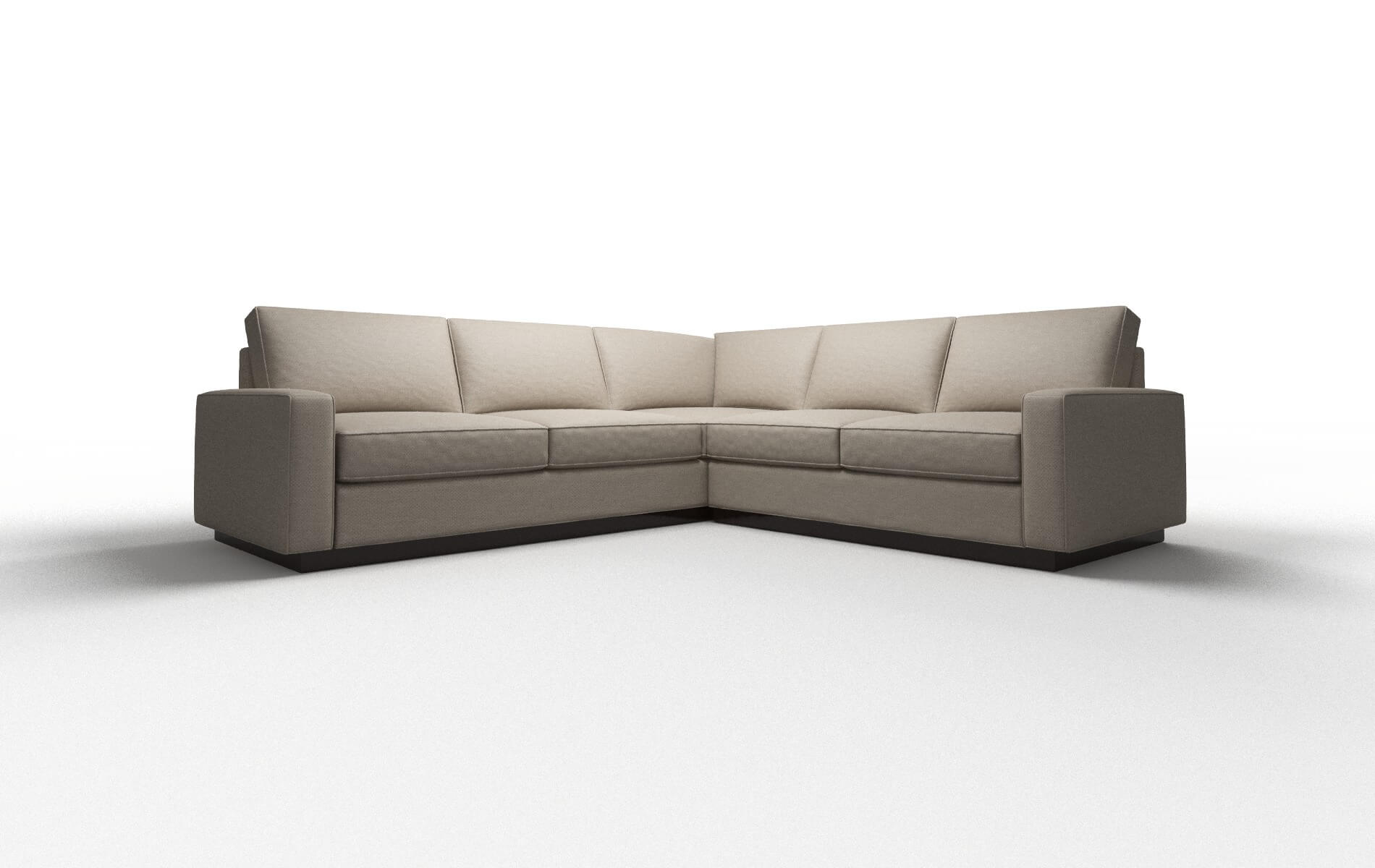 Alton Oscar linen Sectional Espresso Legs  1