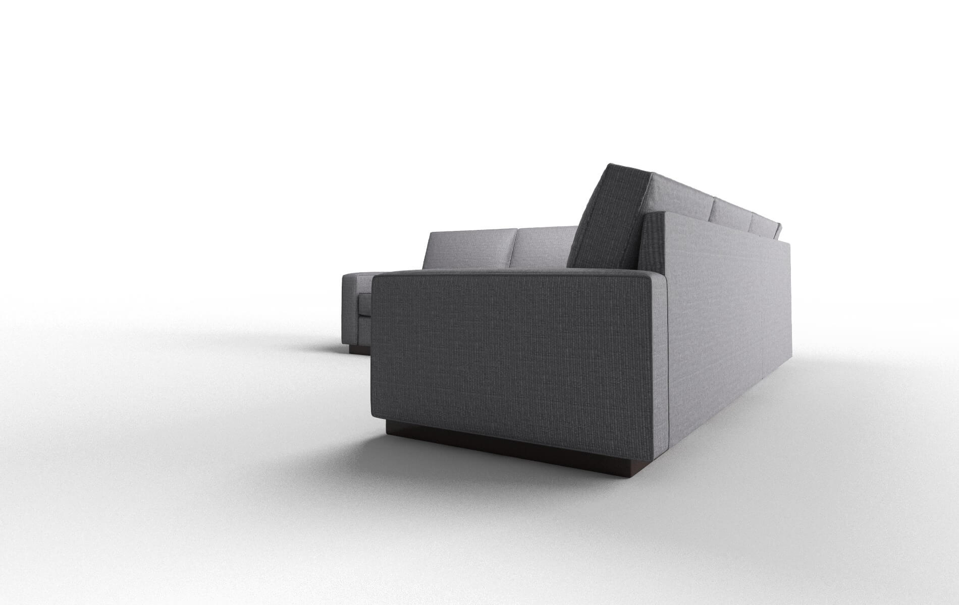 Alton Parker Ash Sectional espresso legs 4