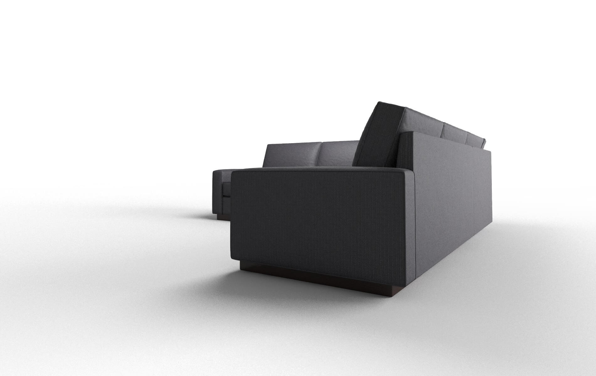 Alton Parker Charcoal Sectional espresso legs 4