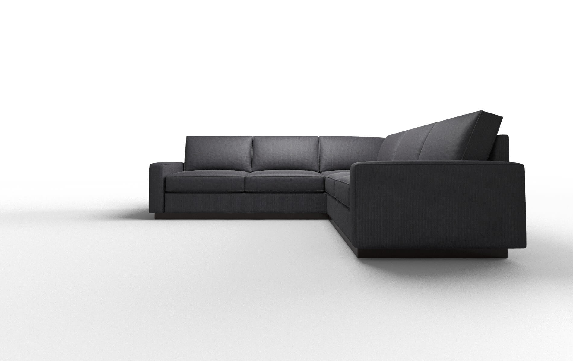 Alton Parker Charcoal Sectional espresso legs 5