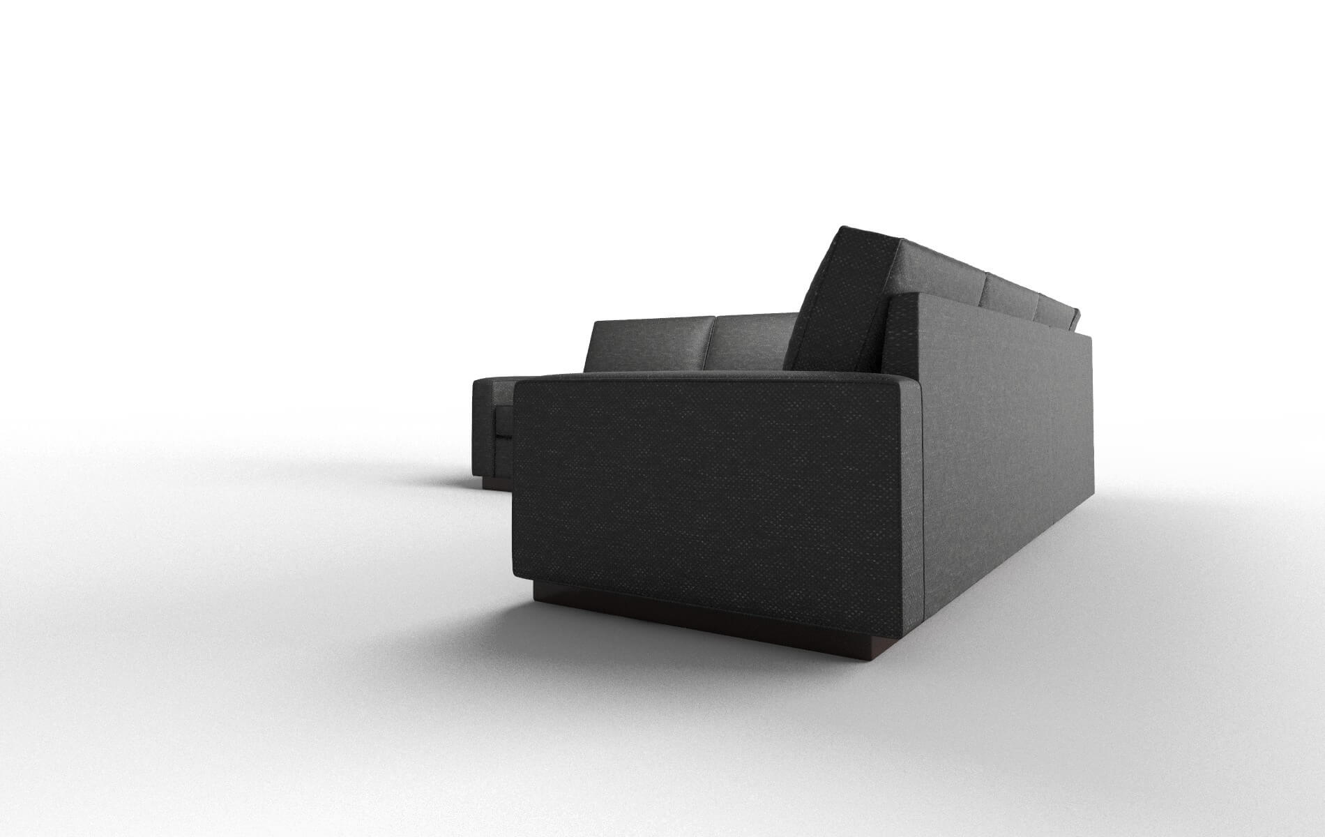 Alton Phoenix Charcoal Sectional espresso legs 4