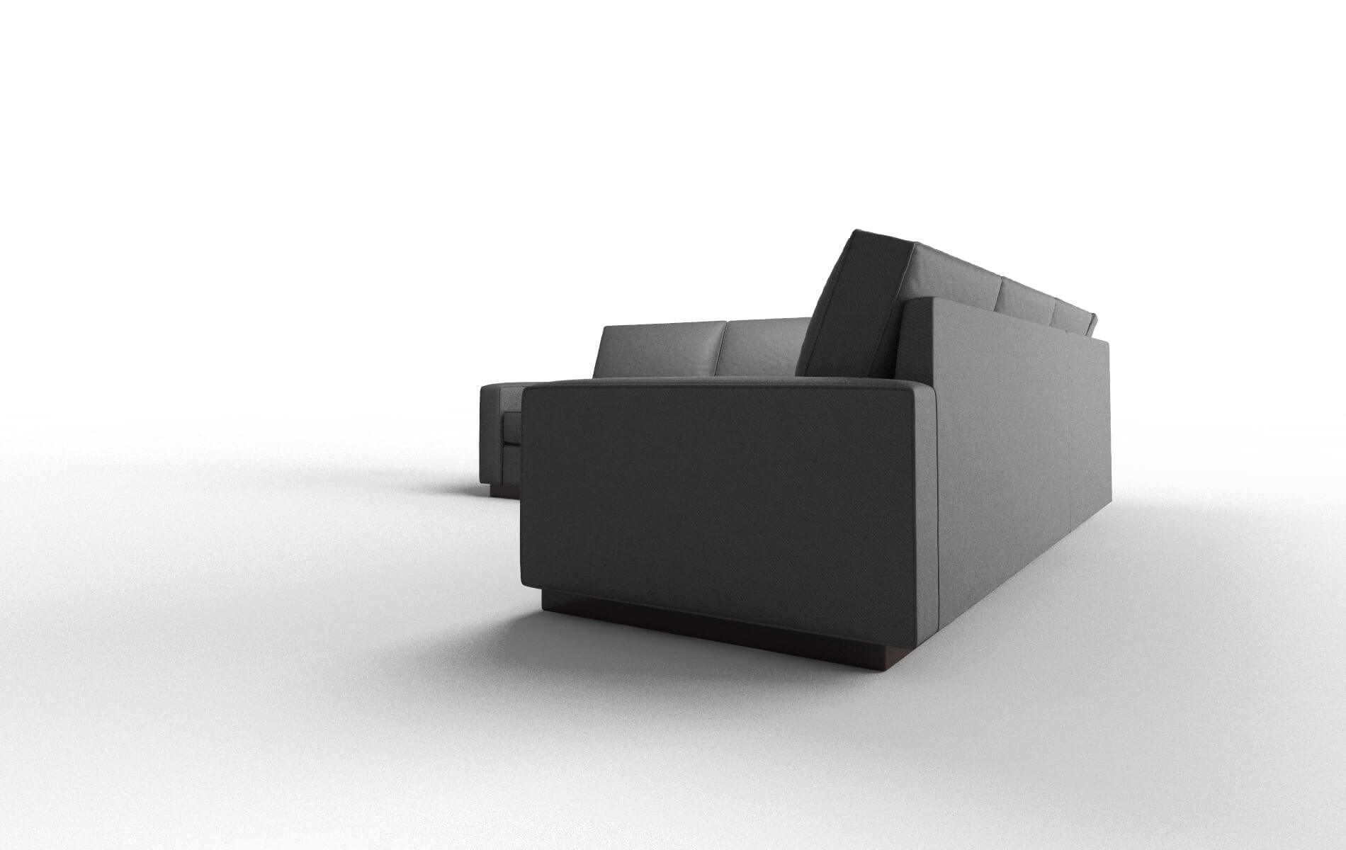 Alton Rocket Charcoal Sectional espresso legs 4