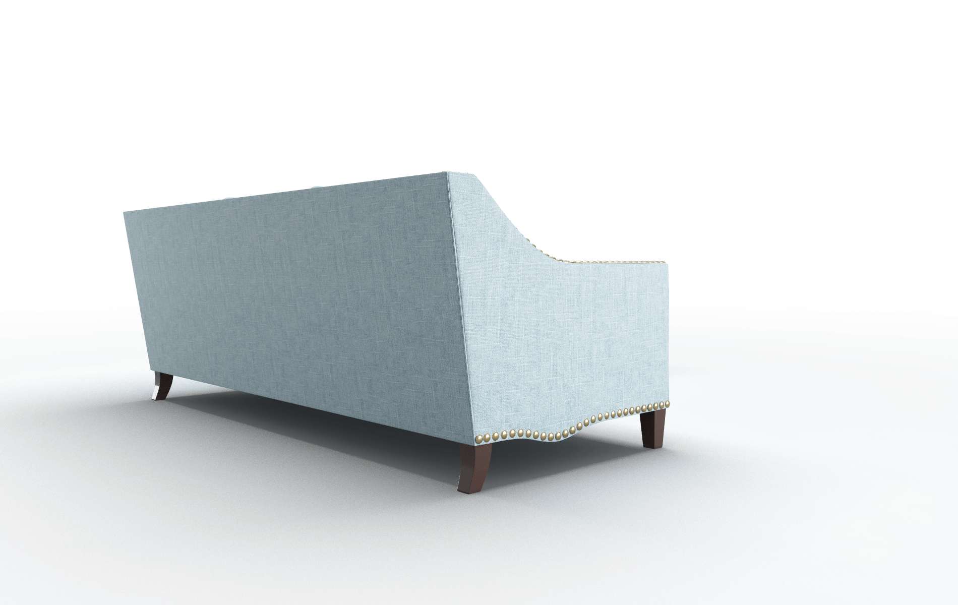 Amsterdam Atlas Turquoise Sectional espresso legs 3