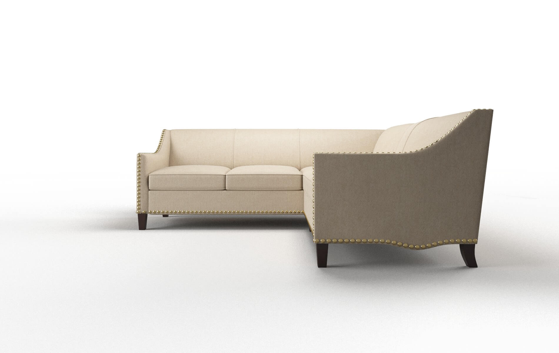 Amsterdam Avenger Burlap Sectional espresso legs 5