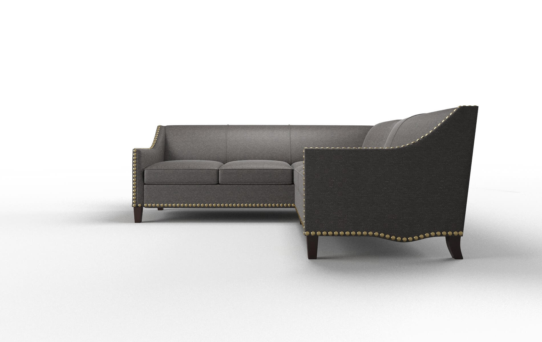 Amsterdam Avenger Denim Sectional espresso legs 5