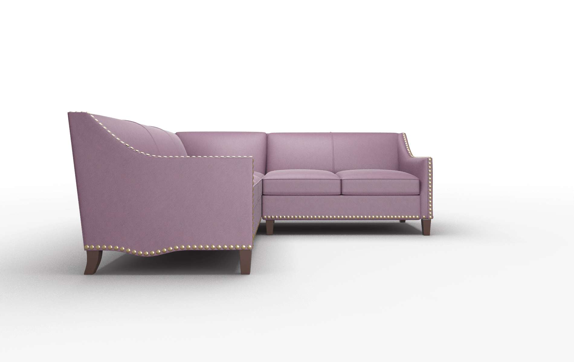 Amsterdam Bella Aubergine Sectional espresso legs 2