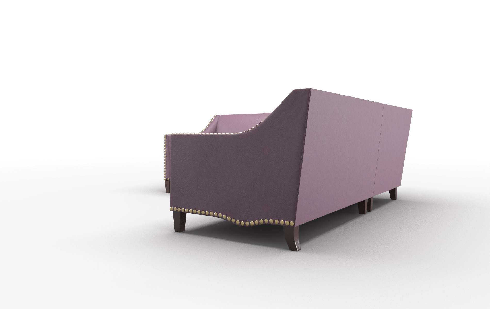 Amsterdam Bella Aubergine Sectional espresso legs 4