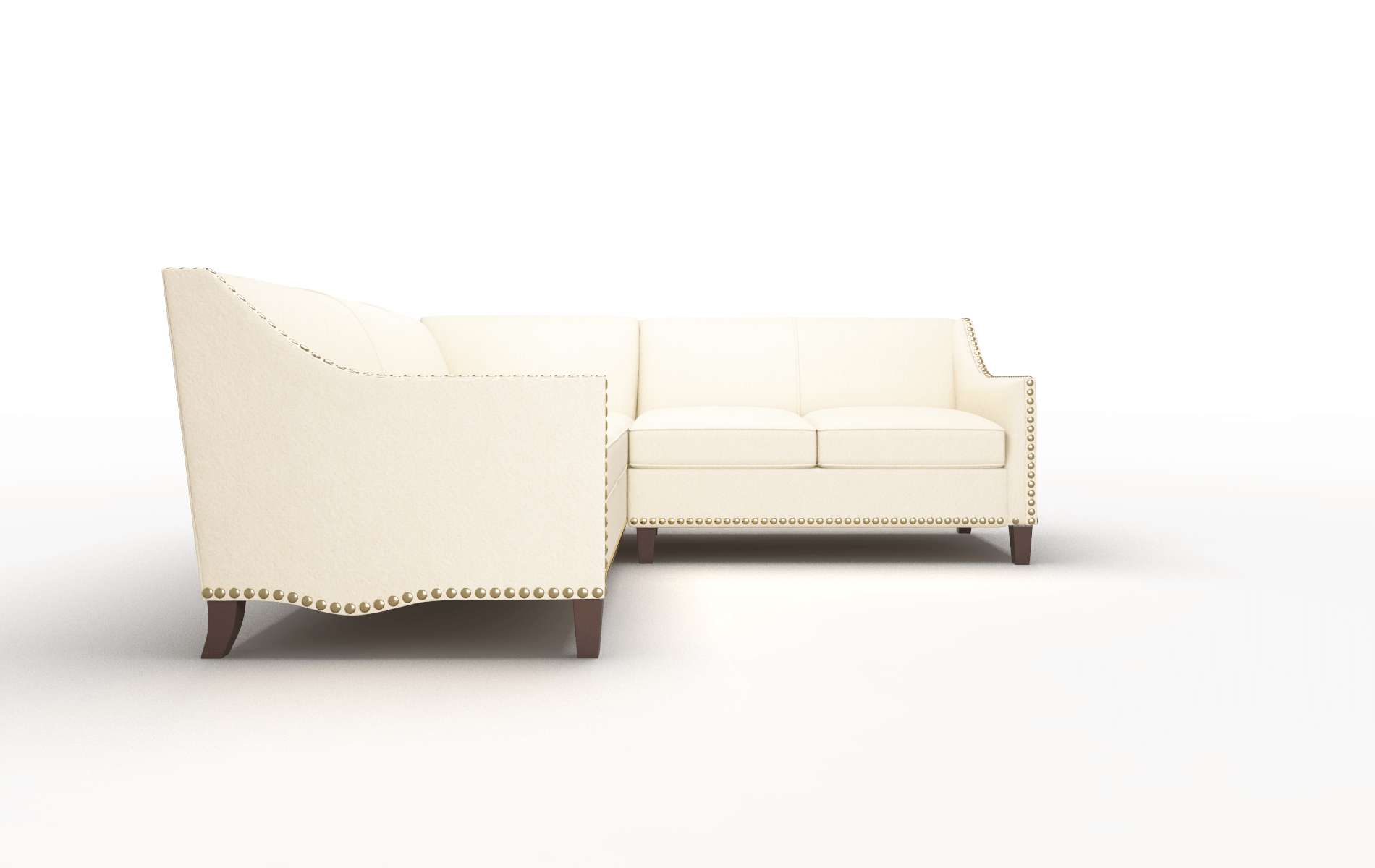 Amsterdam Bella Buckwheat Sectional espresso legs 2