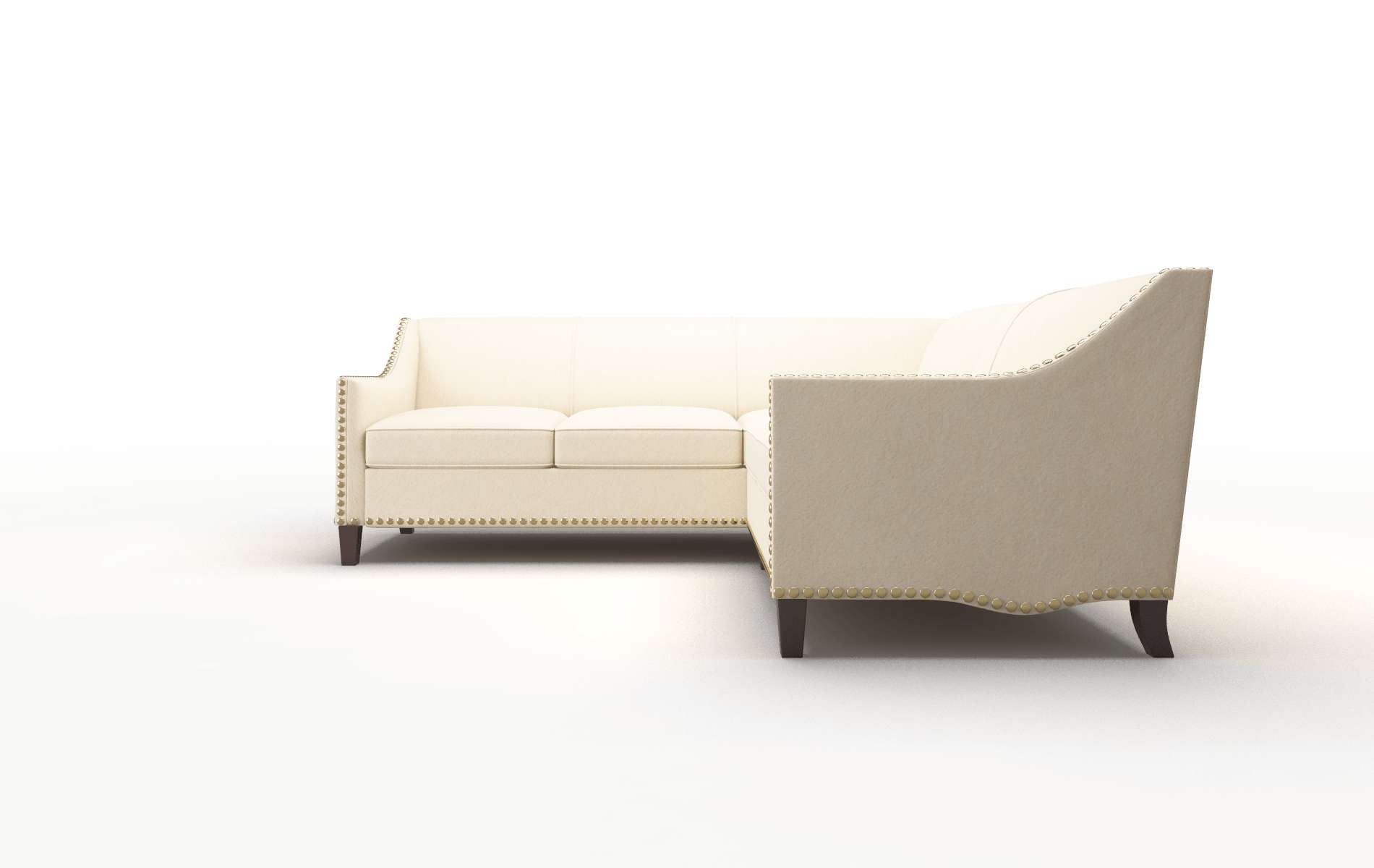 Amsterdam Bella Buckwheat Sectional espresso legs 5