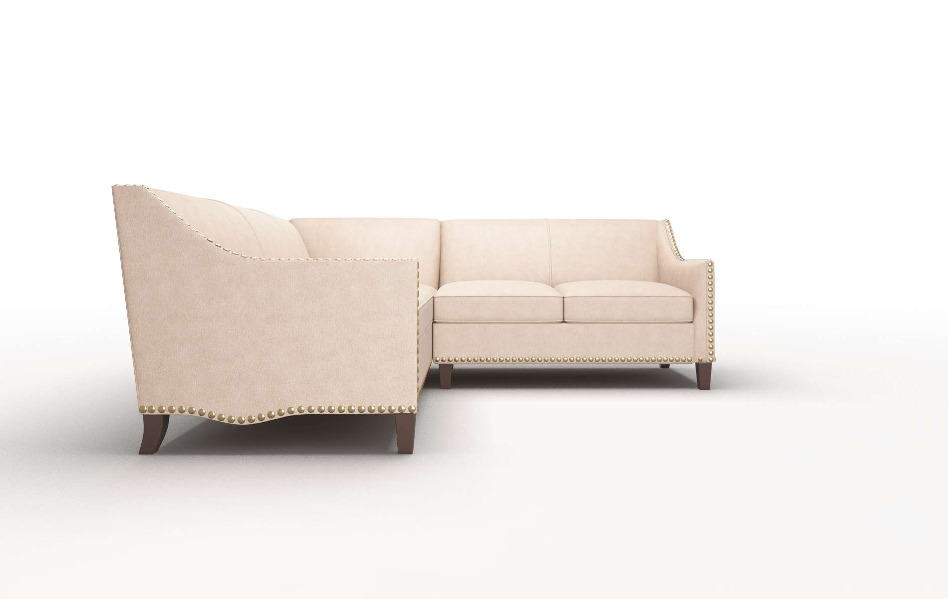 Amsterdam Bella Cocoa Sectional espresso legs 2
