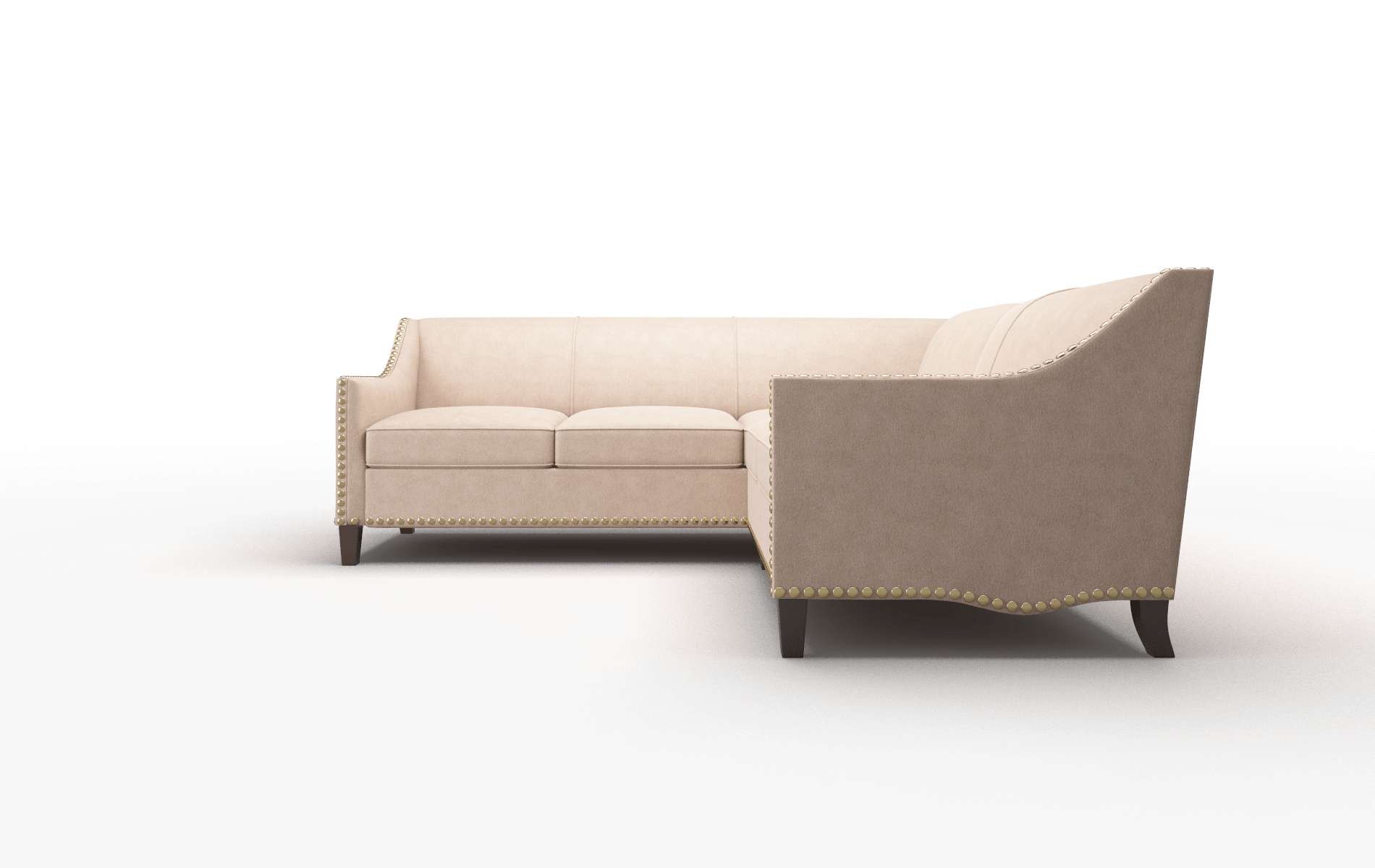 Amsterdam Bella Cocoa Sectional espresso legs 5