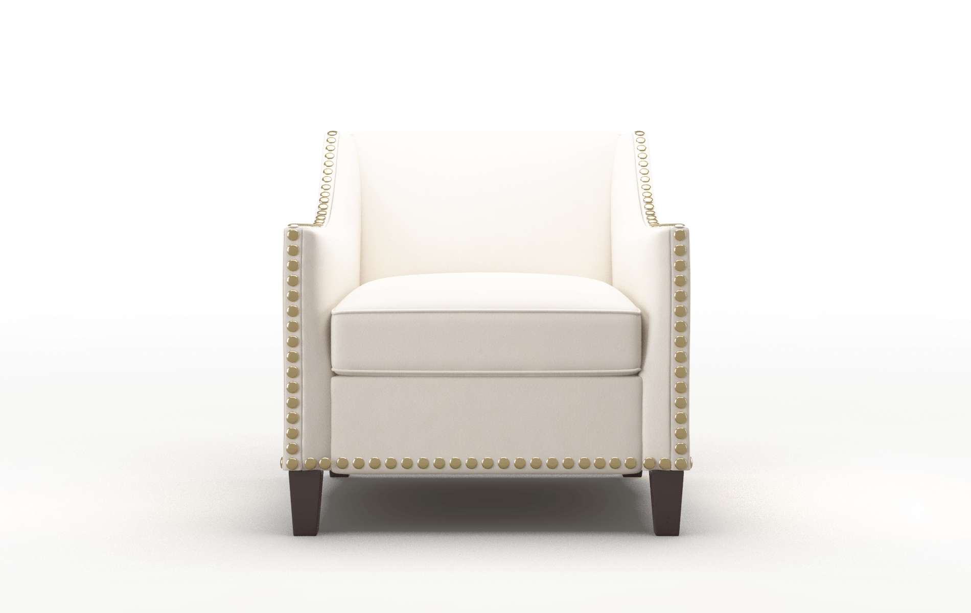 Amsterdam Blanche milky Chair Espresso Legs  1