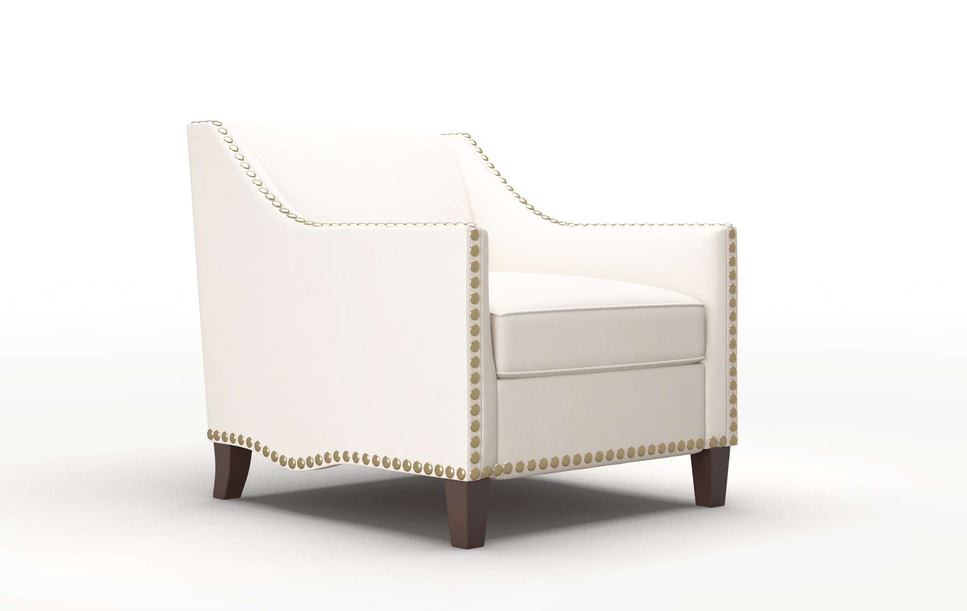 Amsterdam Blanche Milky Chair espresso legs 2