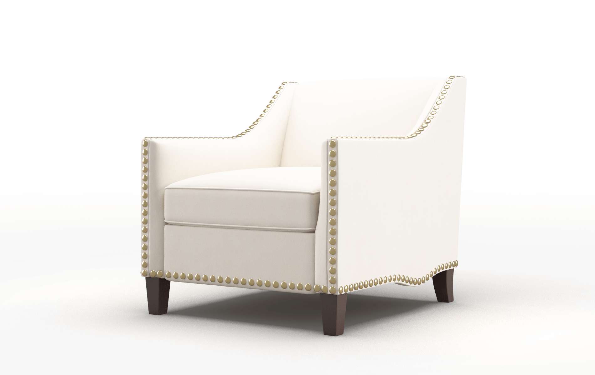 Amsterdam Blanche Milky Chair espresso legs 4