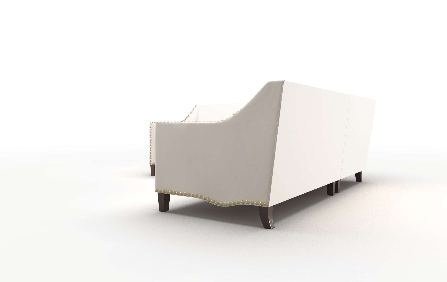 Amsterdam Blanche Milky Sectional espresso legs 4