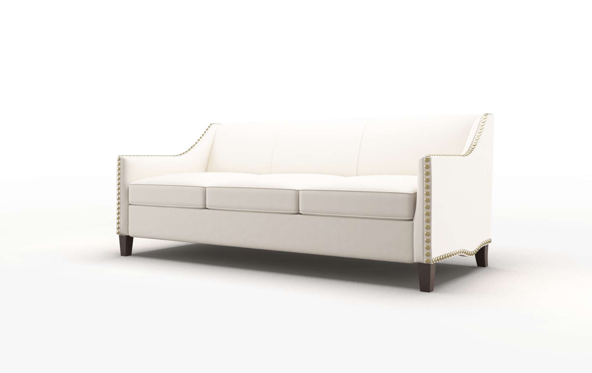 Amsterdam Blanche Milky Sofa espresso legs 4