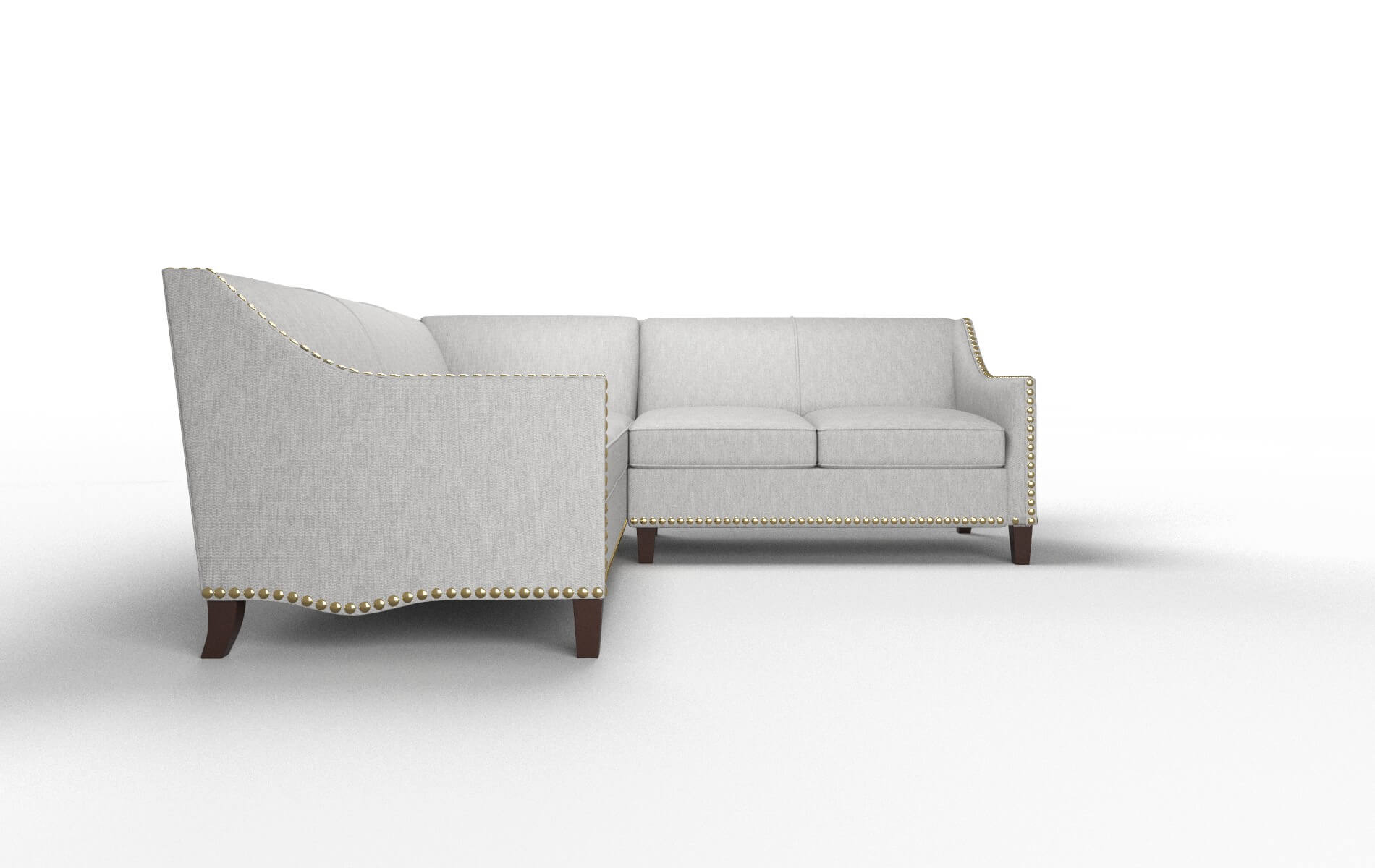 Amsterdam Bungalow Graphite Sectional espresso legs 2