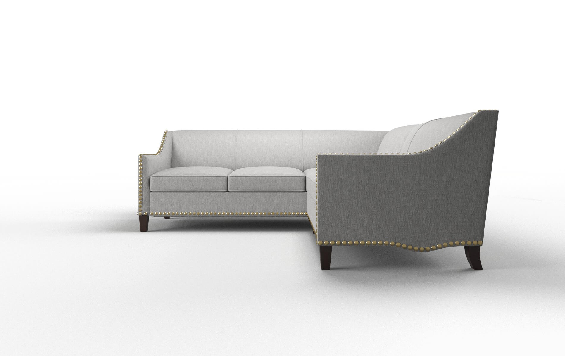 Amsterdam Bungalow Graphite Sectional espresso legs 5
