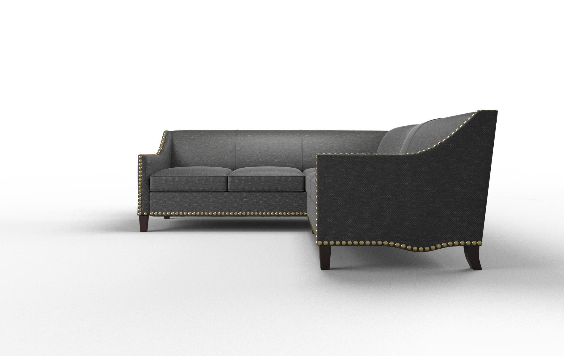 Amsterdam Chance Denim Sectional espresso legs 5