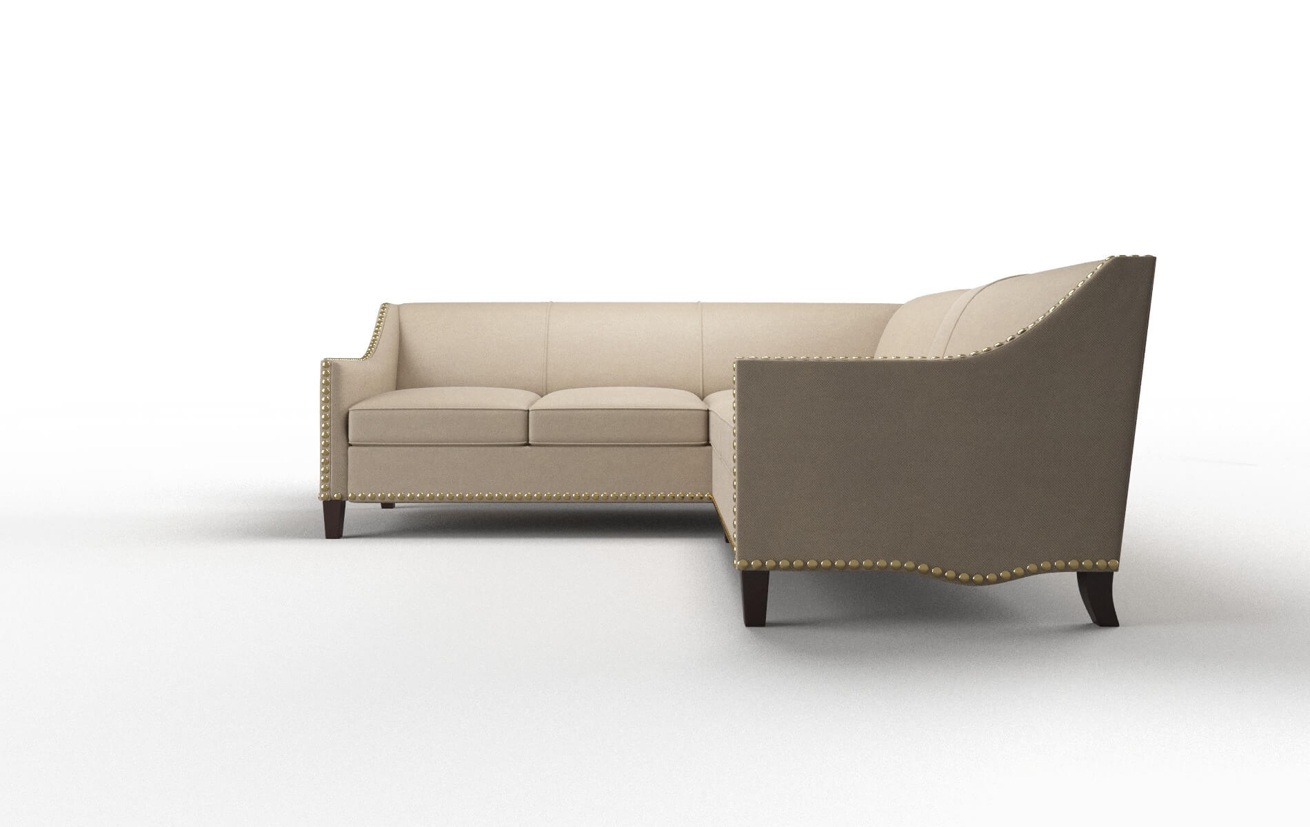 Amsterdam Chance Platinum Sectional espresso legs 5