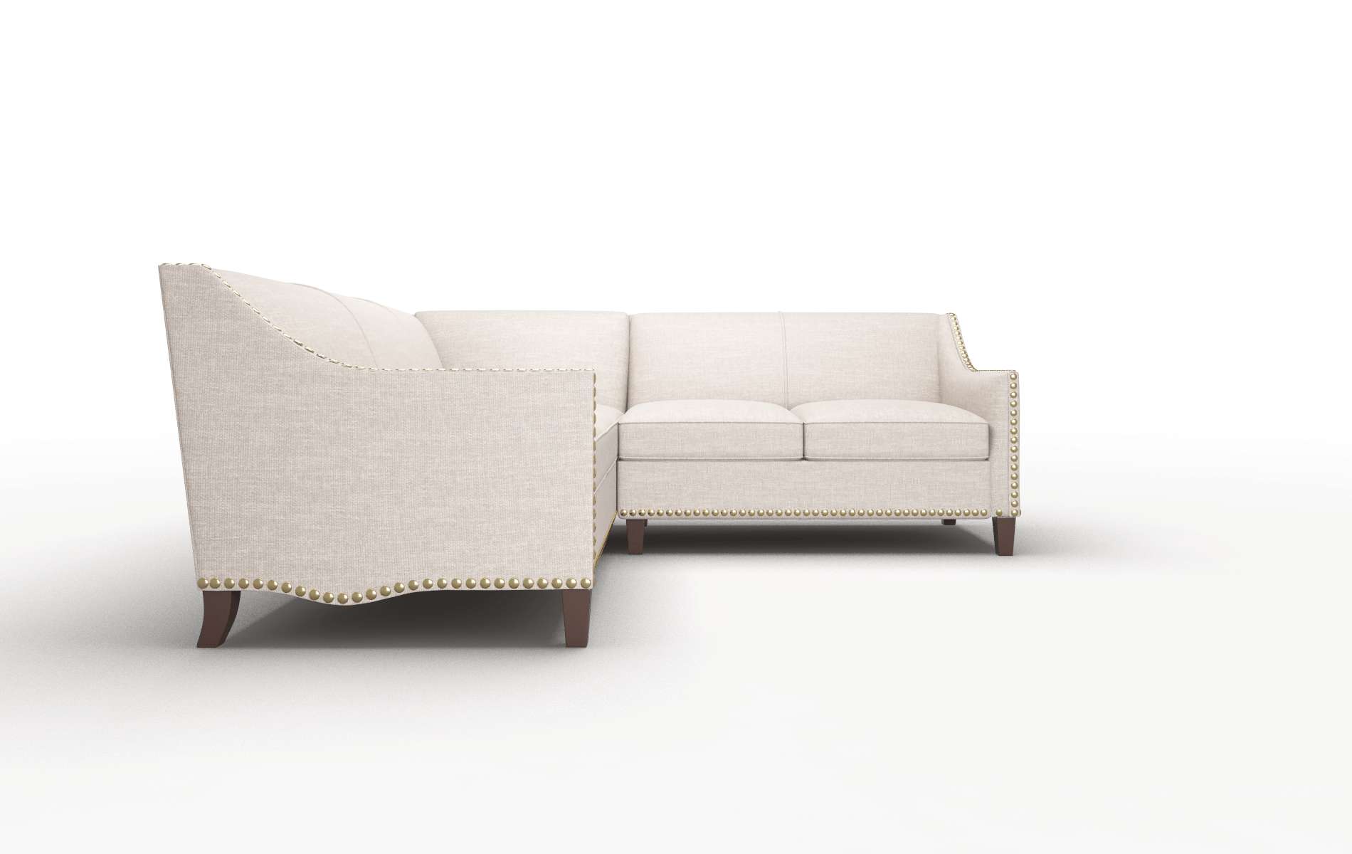 Amsterdam Clyde Dolphin Sectional espresso legs 2