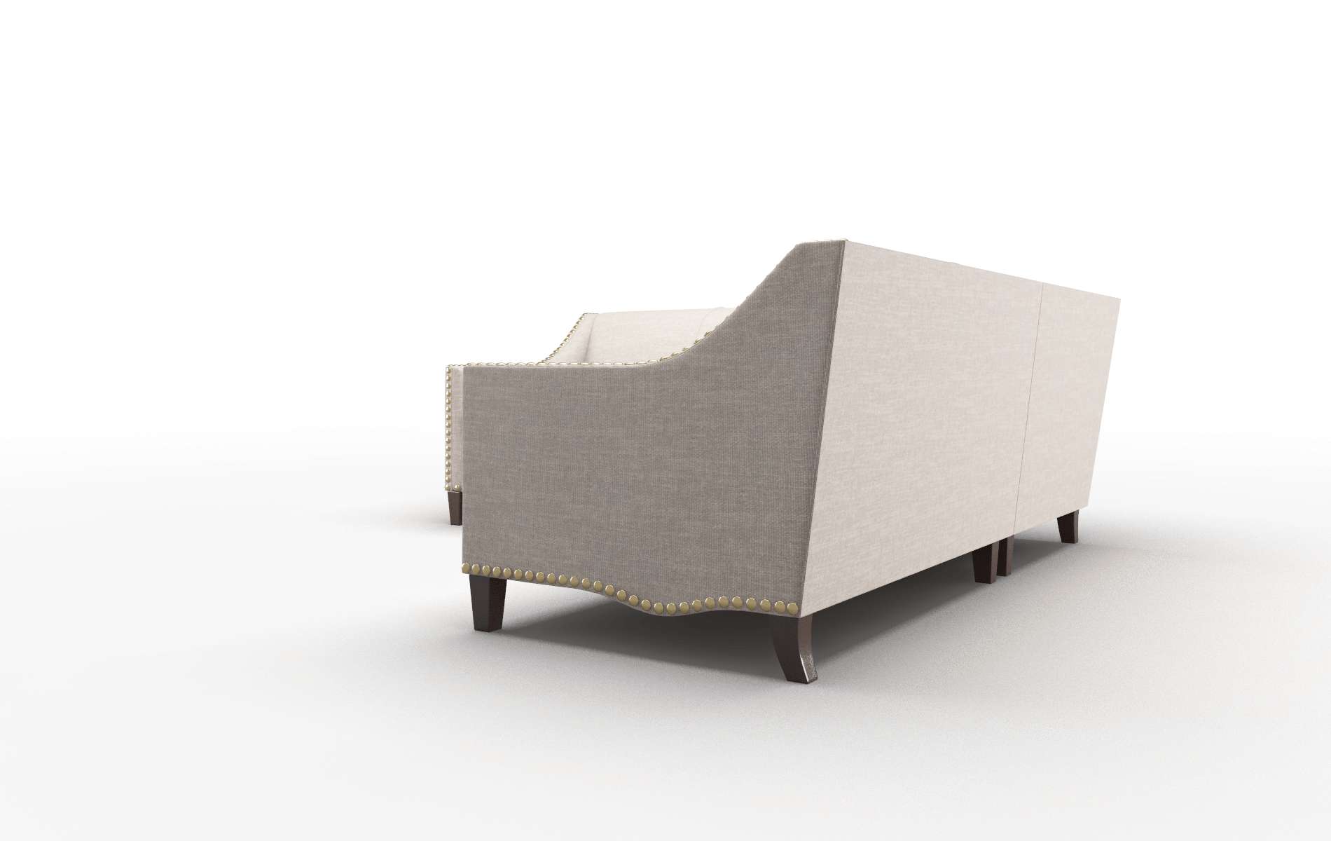 Amsterdam Clyde Dolphin Sectional espresso legs 4