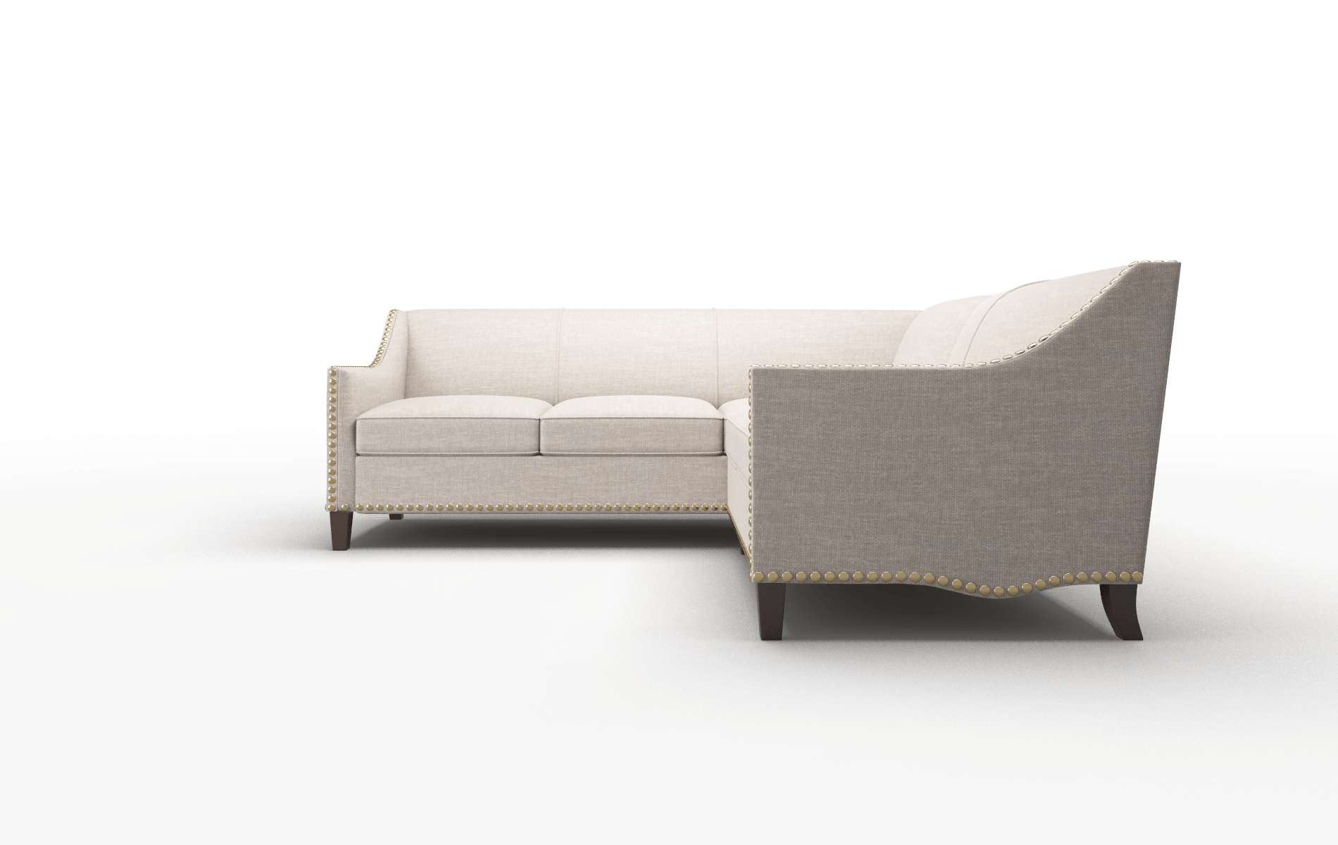 Amsterdam Clyde Dolphin Sectional espresso legs 5