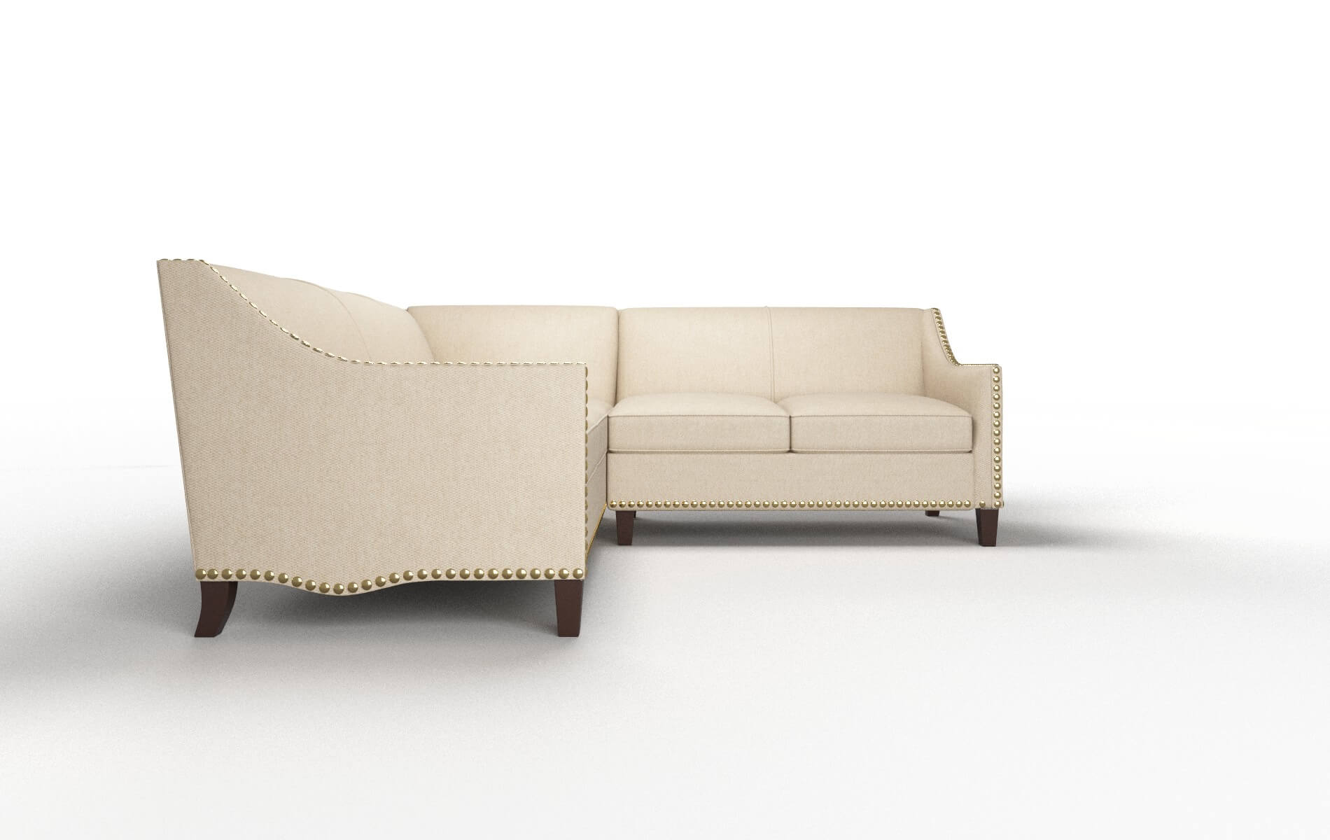 Amsterdam Cosmo Fawn Sectional espresso legs 2