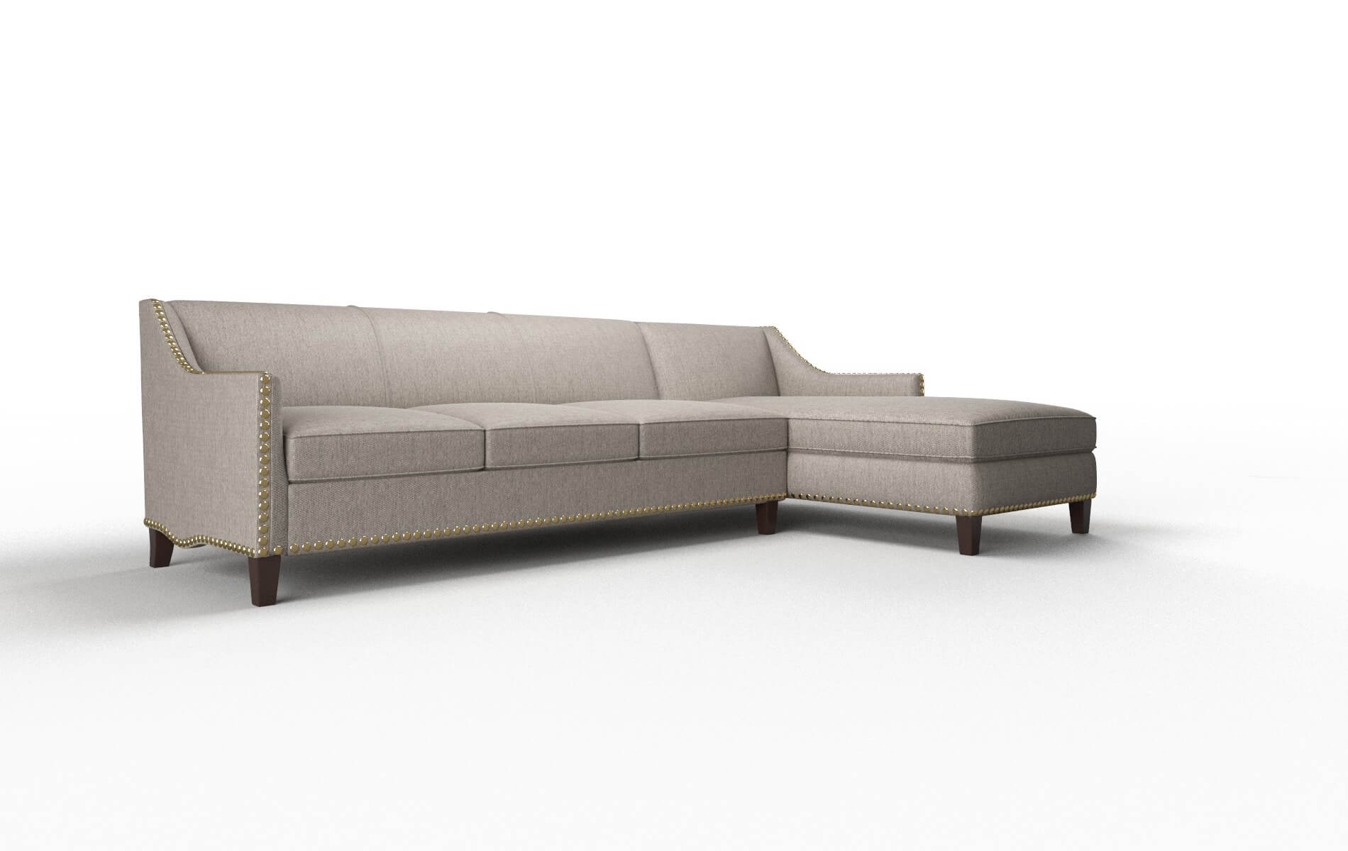 Amsterdam Cosmo Taupe Panel espresso legs 2