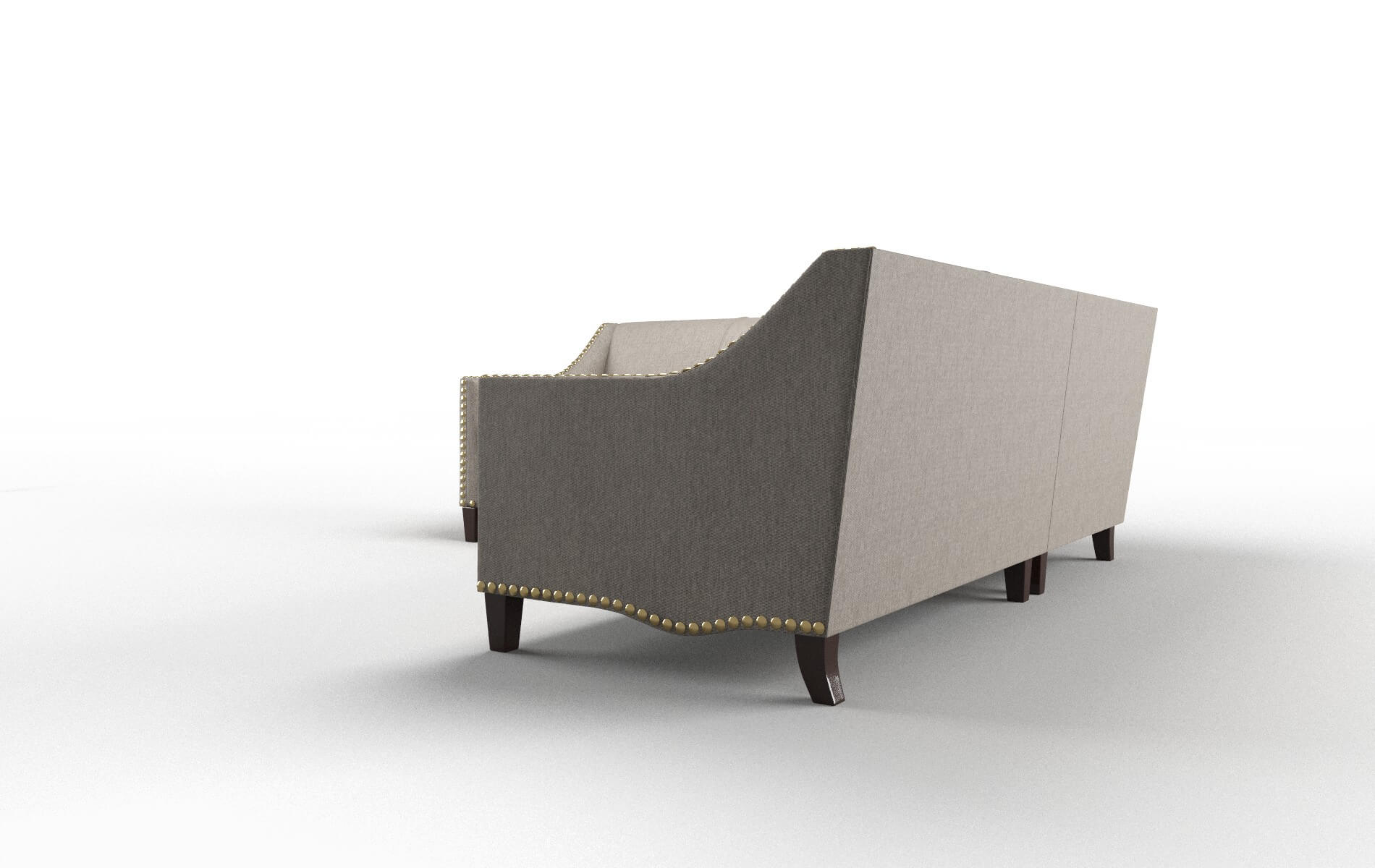 Amsterdam Cosmo Taupe Sectional espresso legs 4