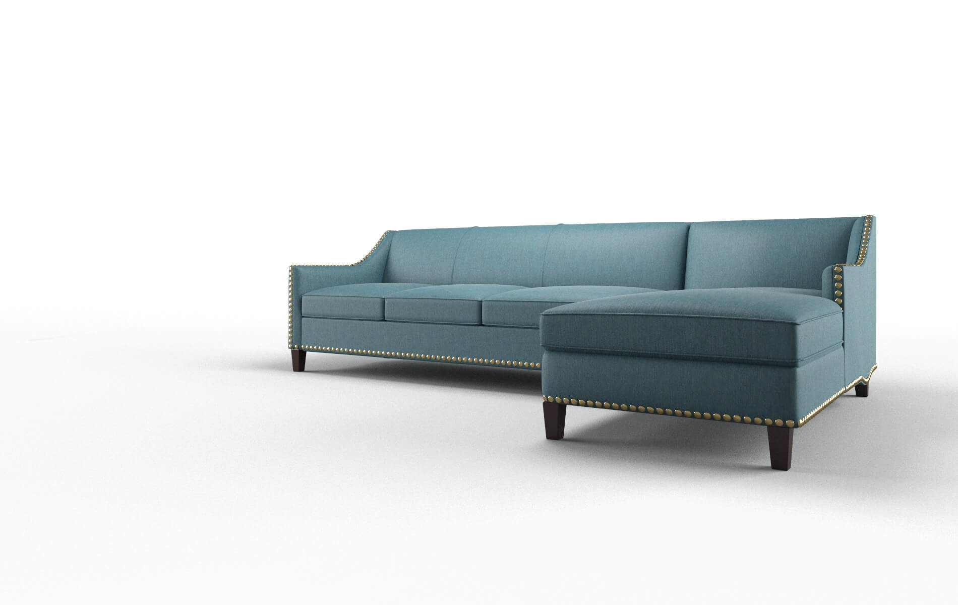 Amsterdam Cosmo Teal Panel espresso legs 4