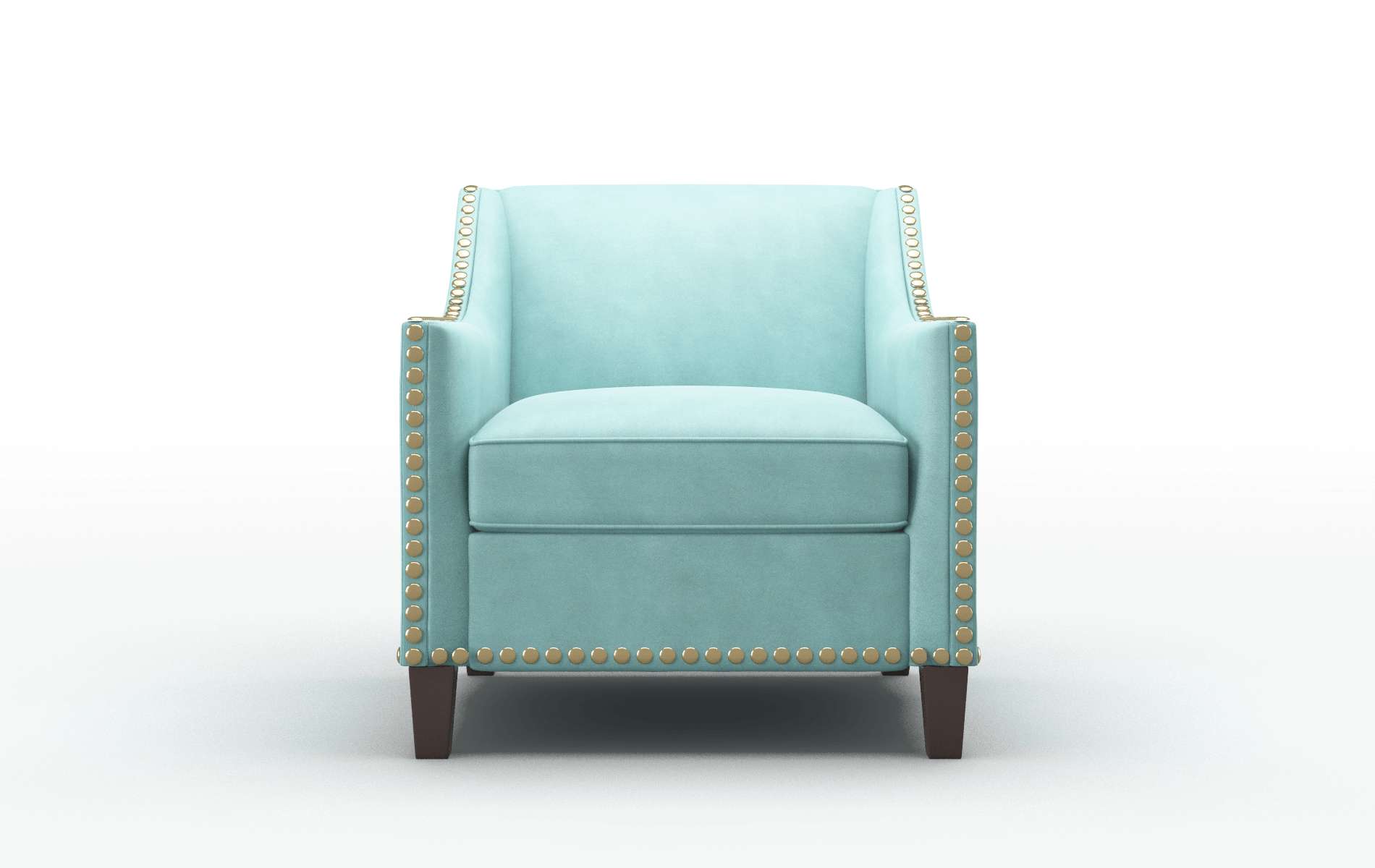 Amsterdam Curious Turquoise Chair espresso legs 1