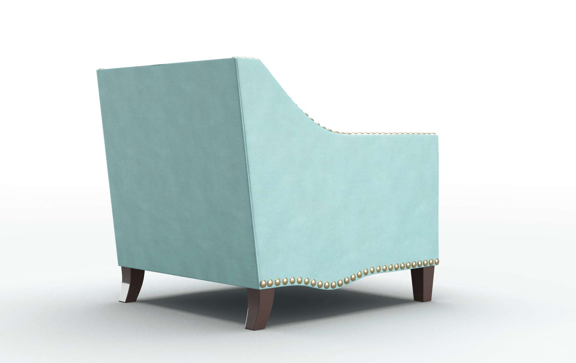 Amsterdam Curious Turquoise Chair espresso legs 5
